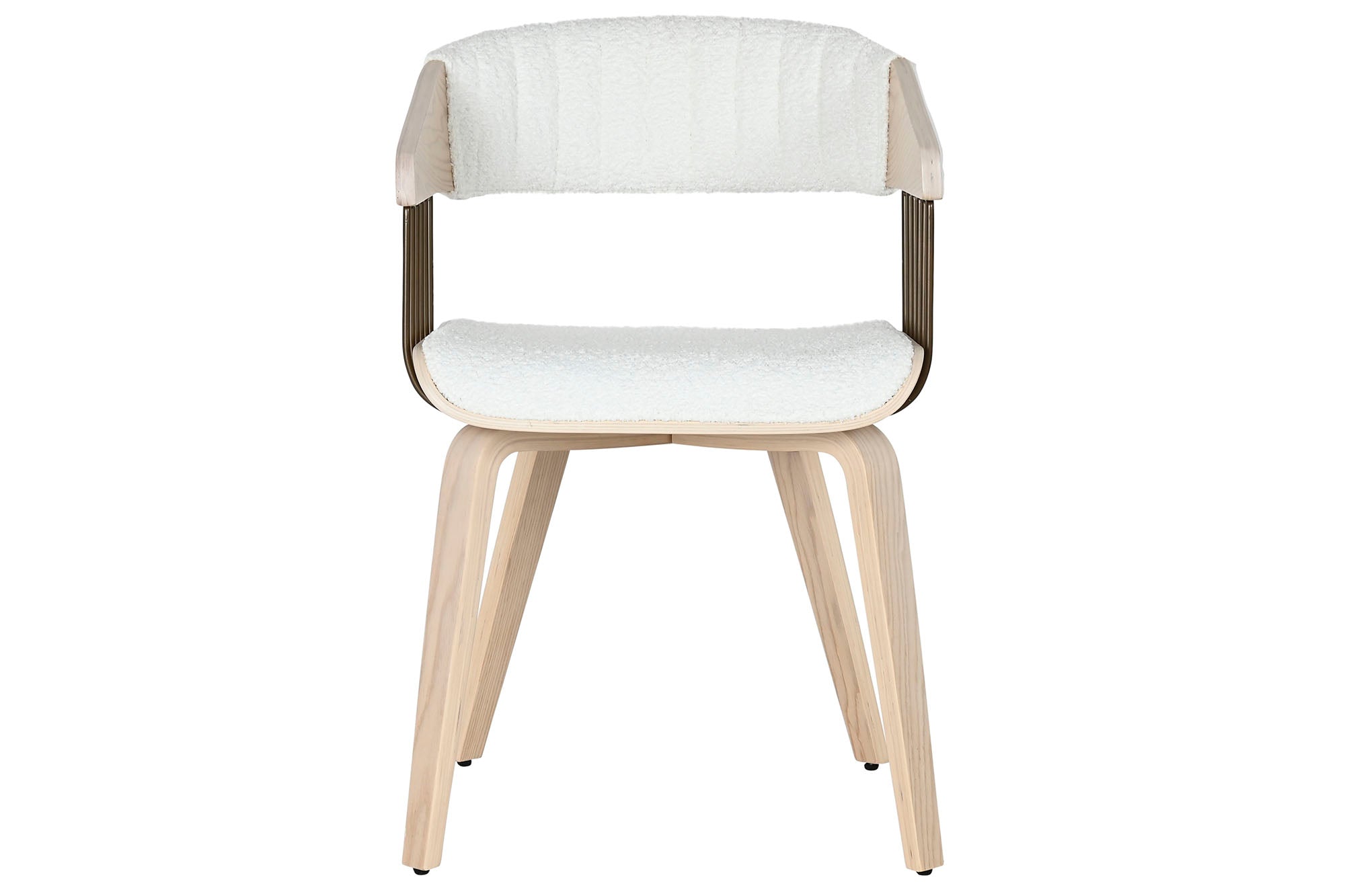 Polyester Wood Chair 51X55X76.5 White