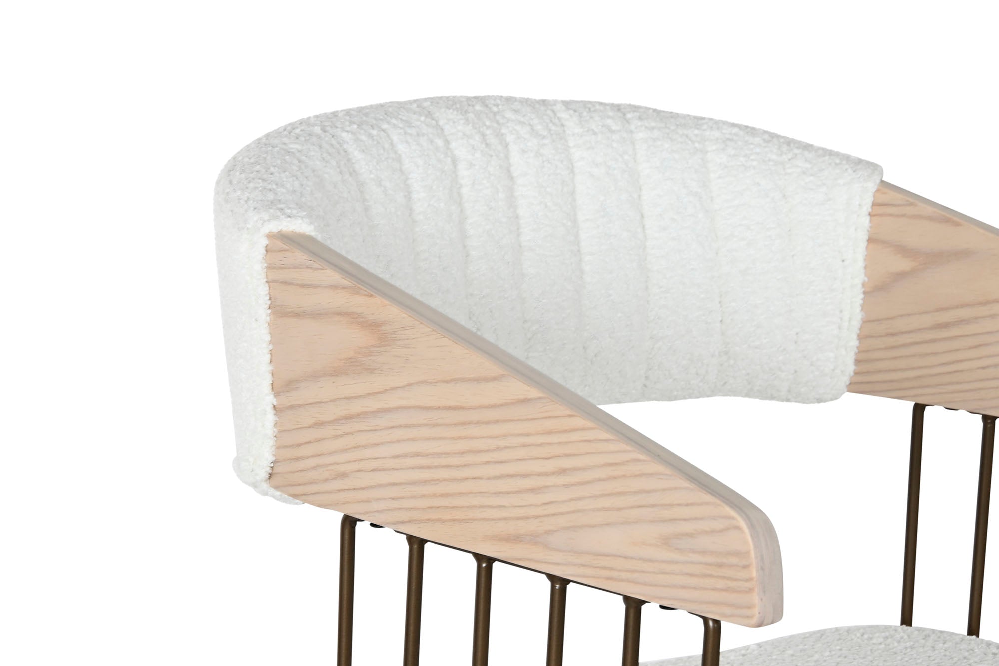 Cadeira de madeira de poliéster 51x55x76,5 branca