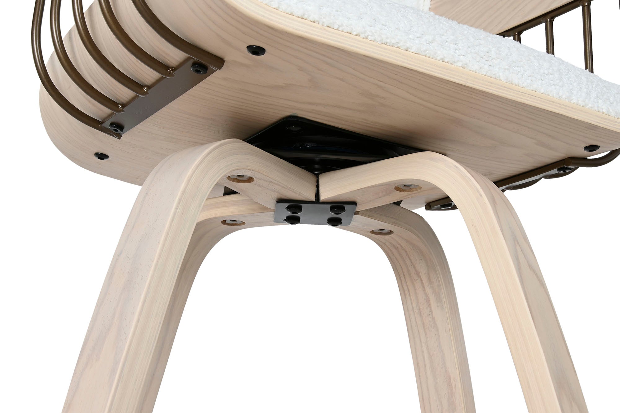 Polyester Wood Stool 51.5X47.5X94.5 White