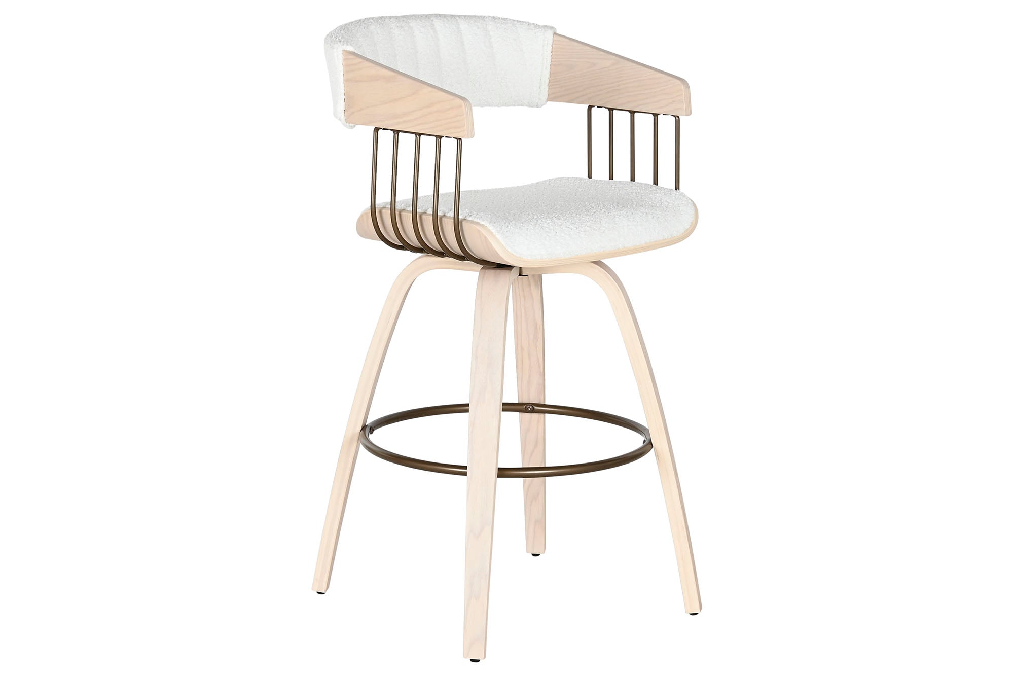 Polyester Wood Stool 51.5X47.5X94.5 White