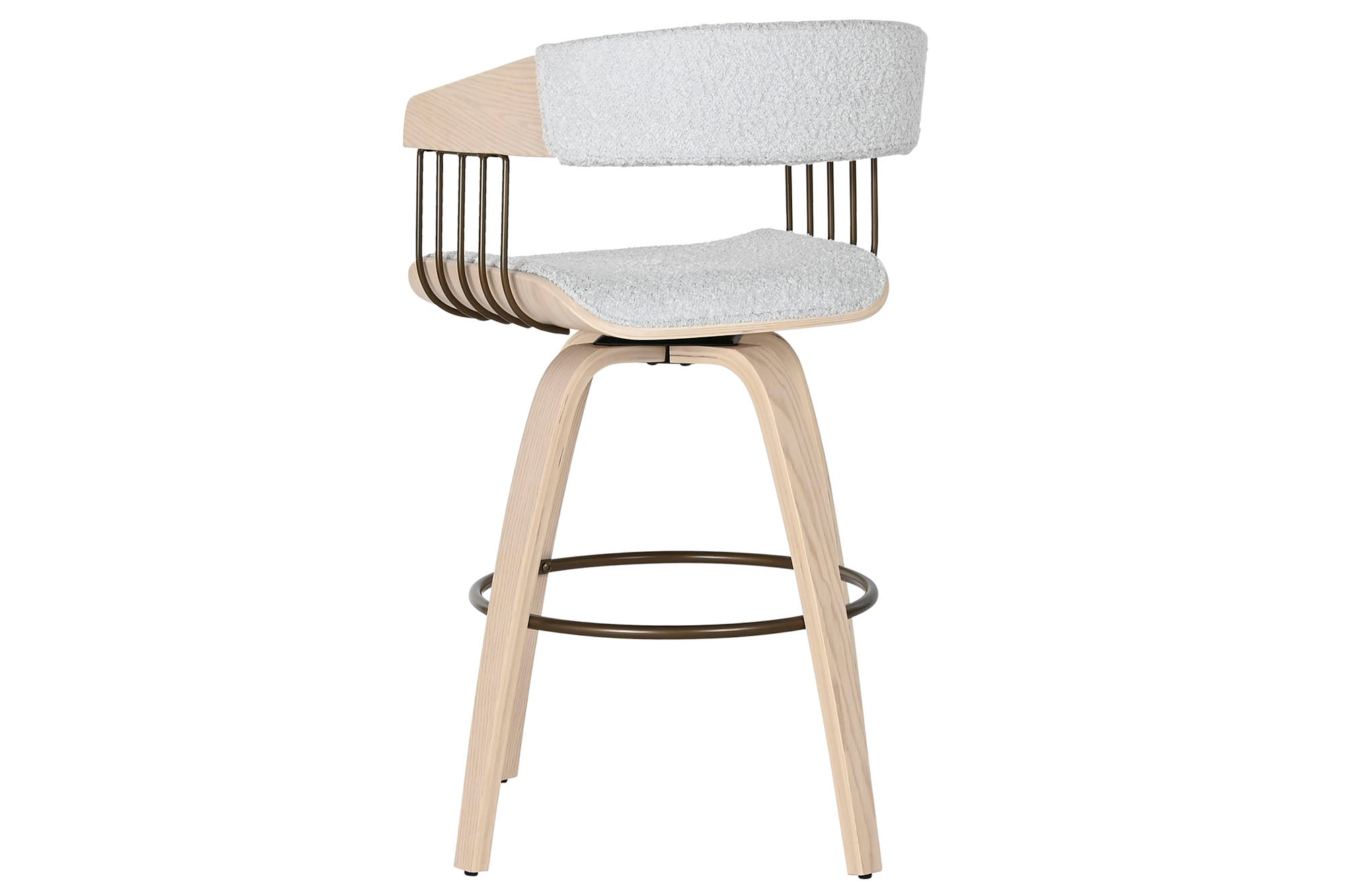 Polyester Wood Chair 51X55X76.5 Grey