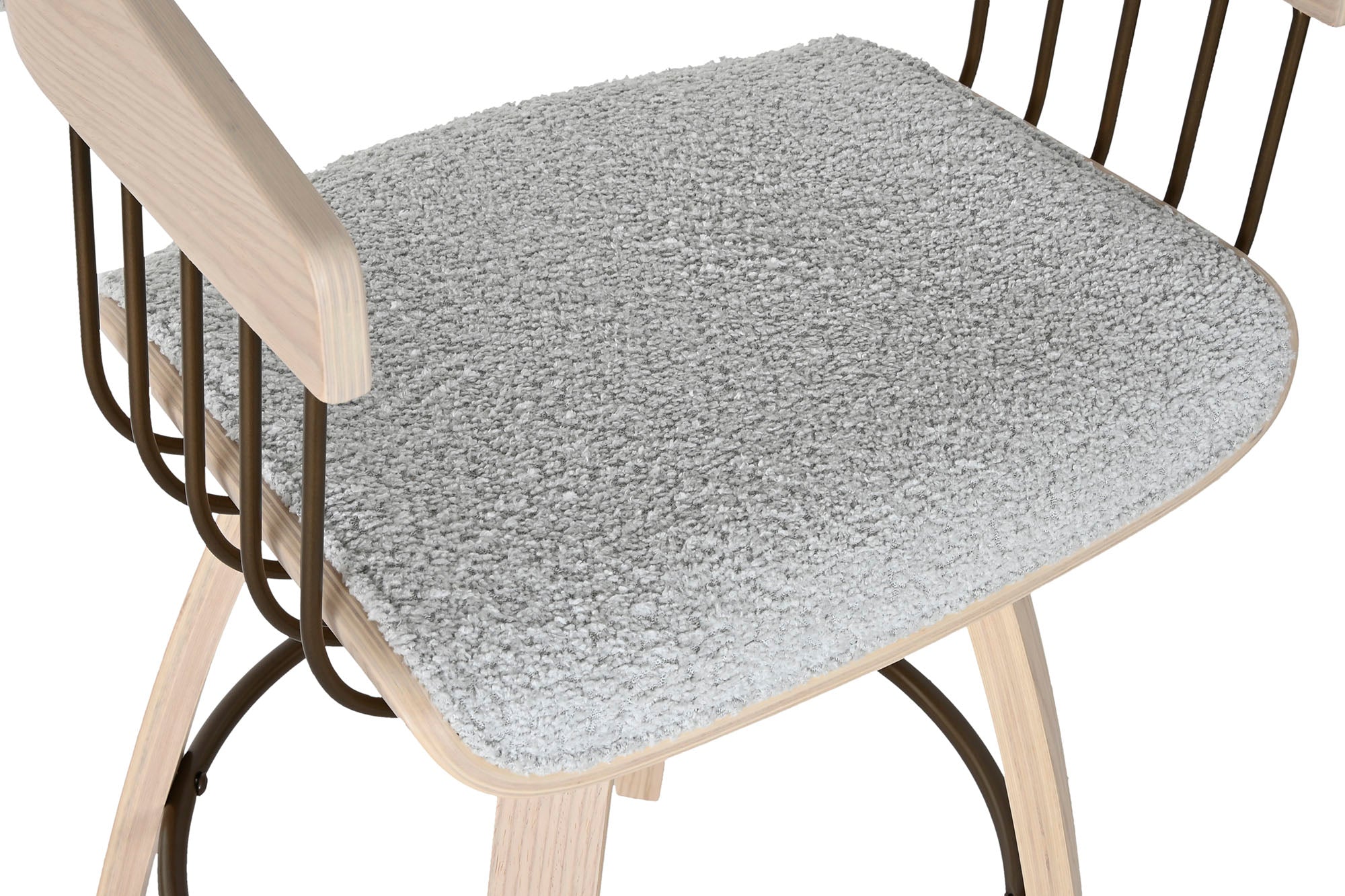 Polyester Wood Chair 51X55X76.5 Grey