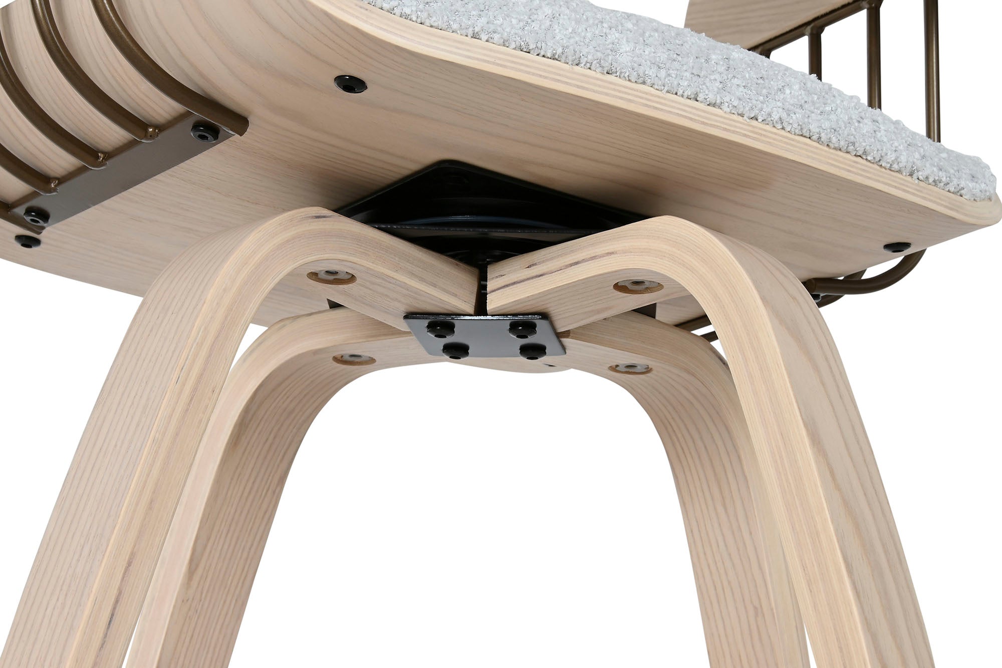 Polyester Wood Chair 51X55X76.5 Grey