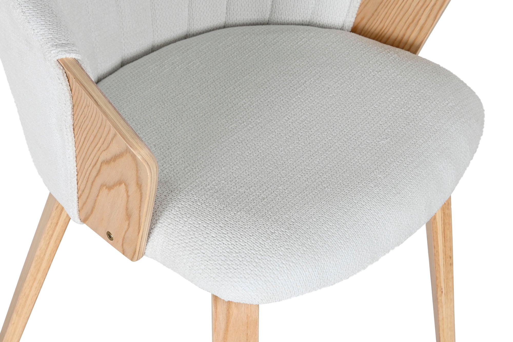 Polyester Wood Chair 60X57.5X75 White