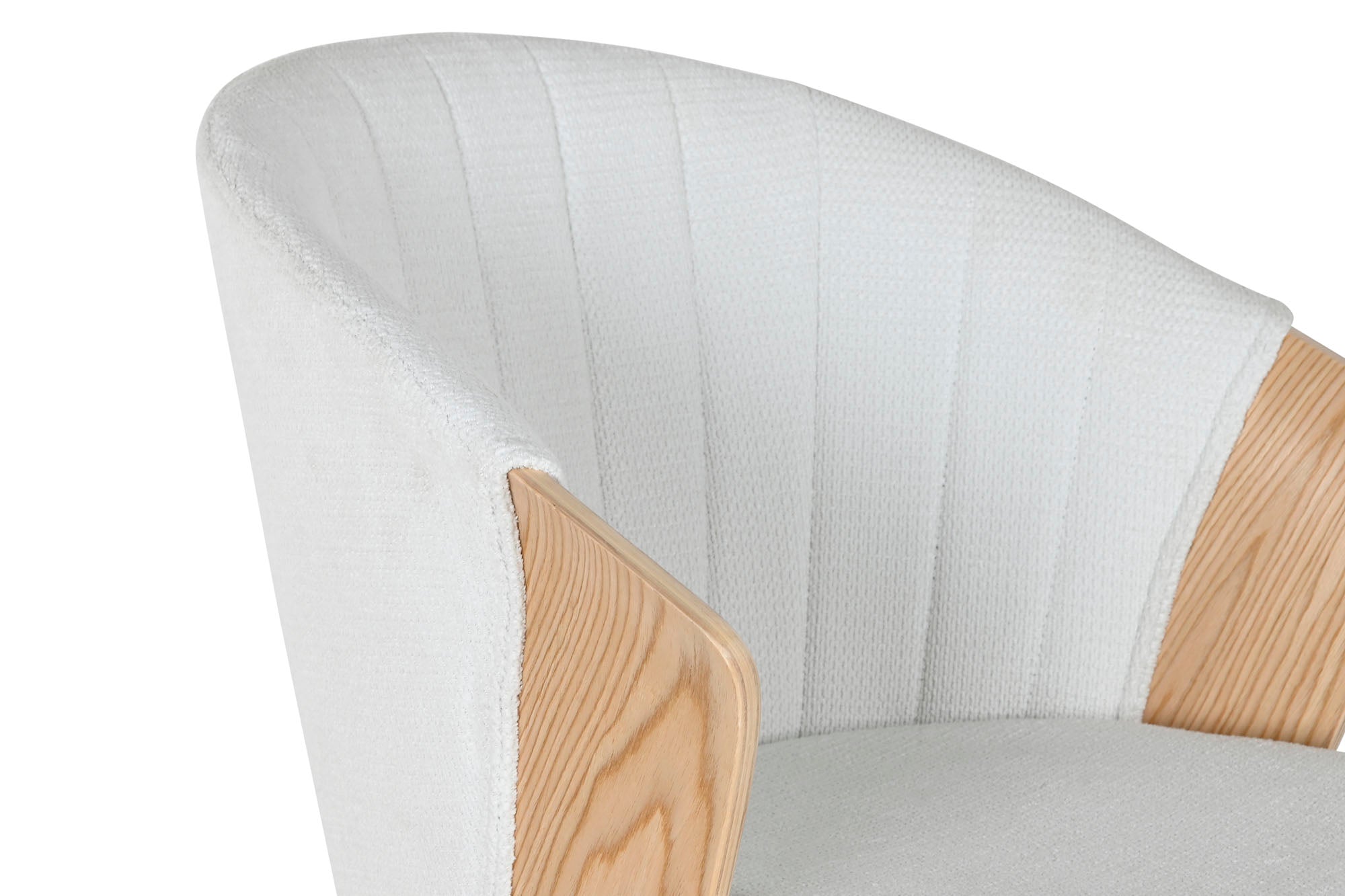 Polyester Wood Chair 60X57.5X75 White