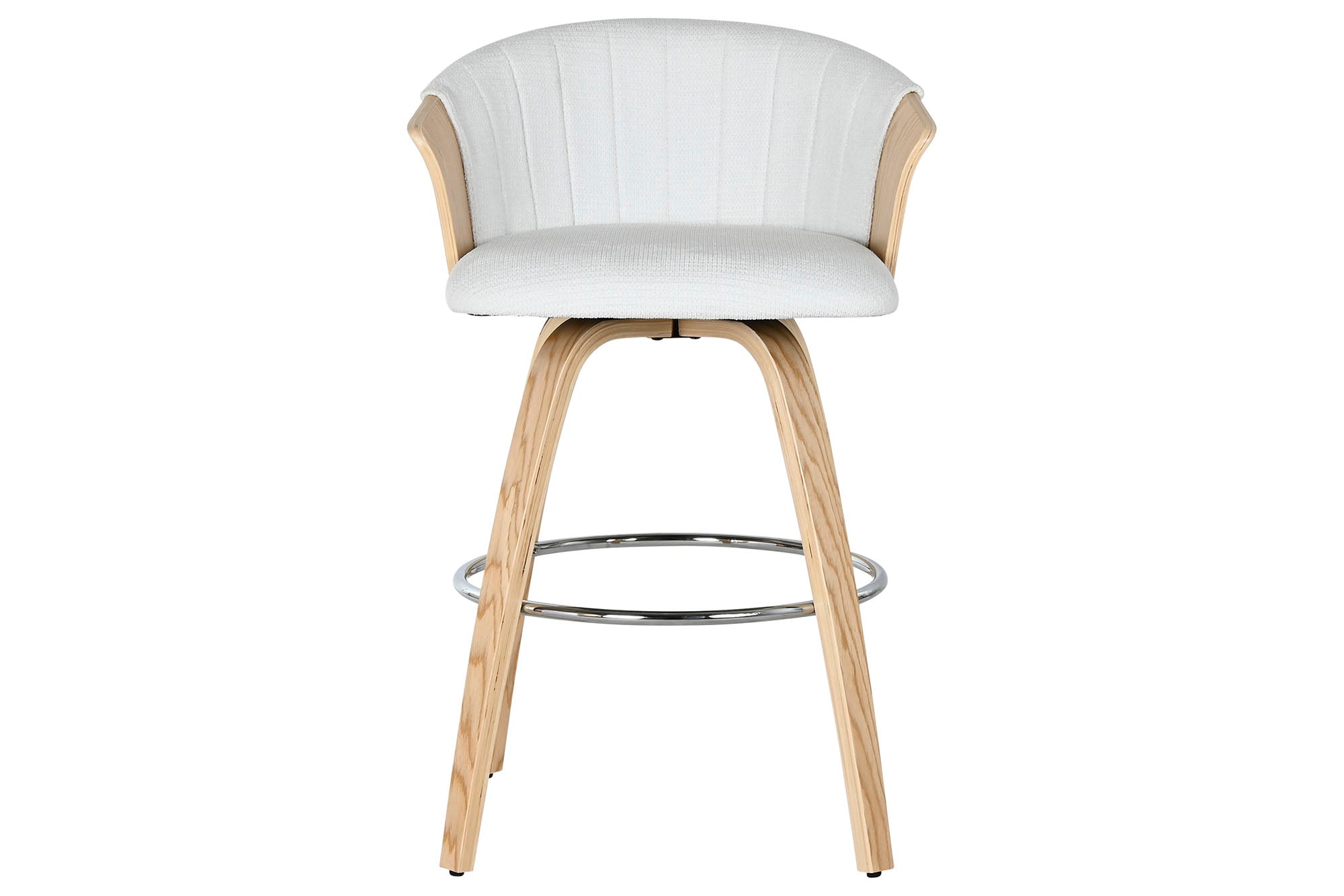 Taburete Madera Poliester 53,5X50,5X88 Blanco