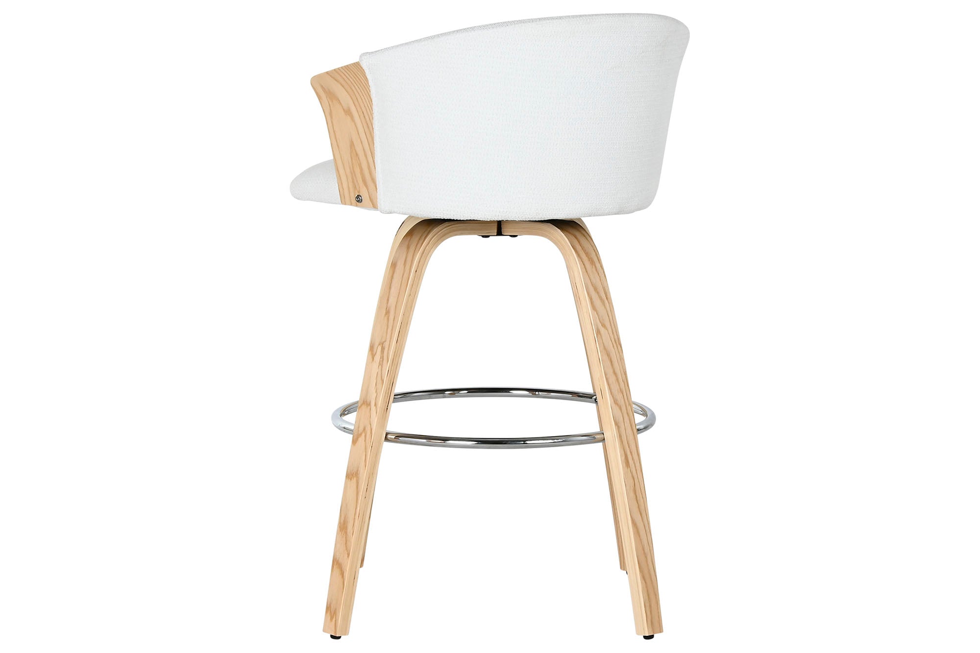 Taburete Madera Poliester 53,5X50,5X88 Blanco