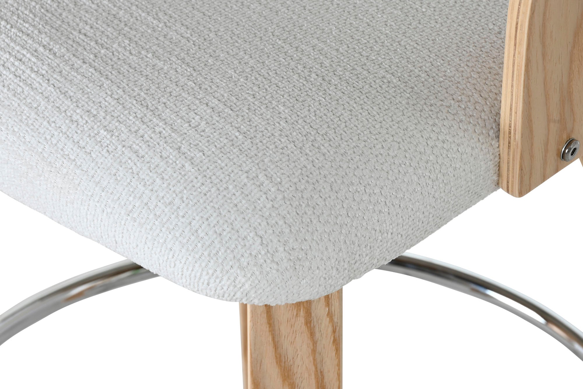 Taburete Madera Poliester 53,5X50,5X88 Blanco