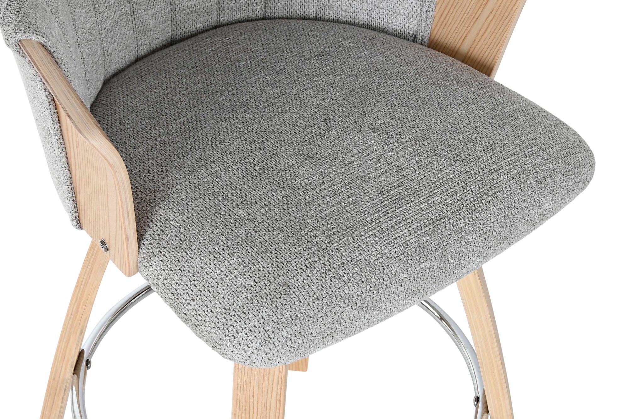 Taburete Madera Poliester 58X56X95 Gris