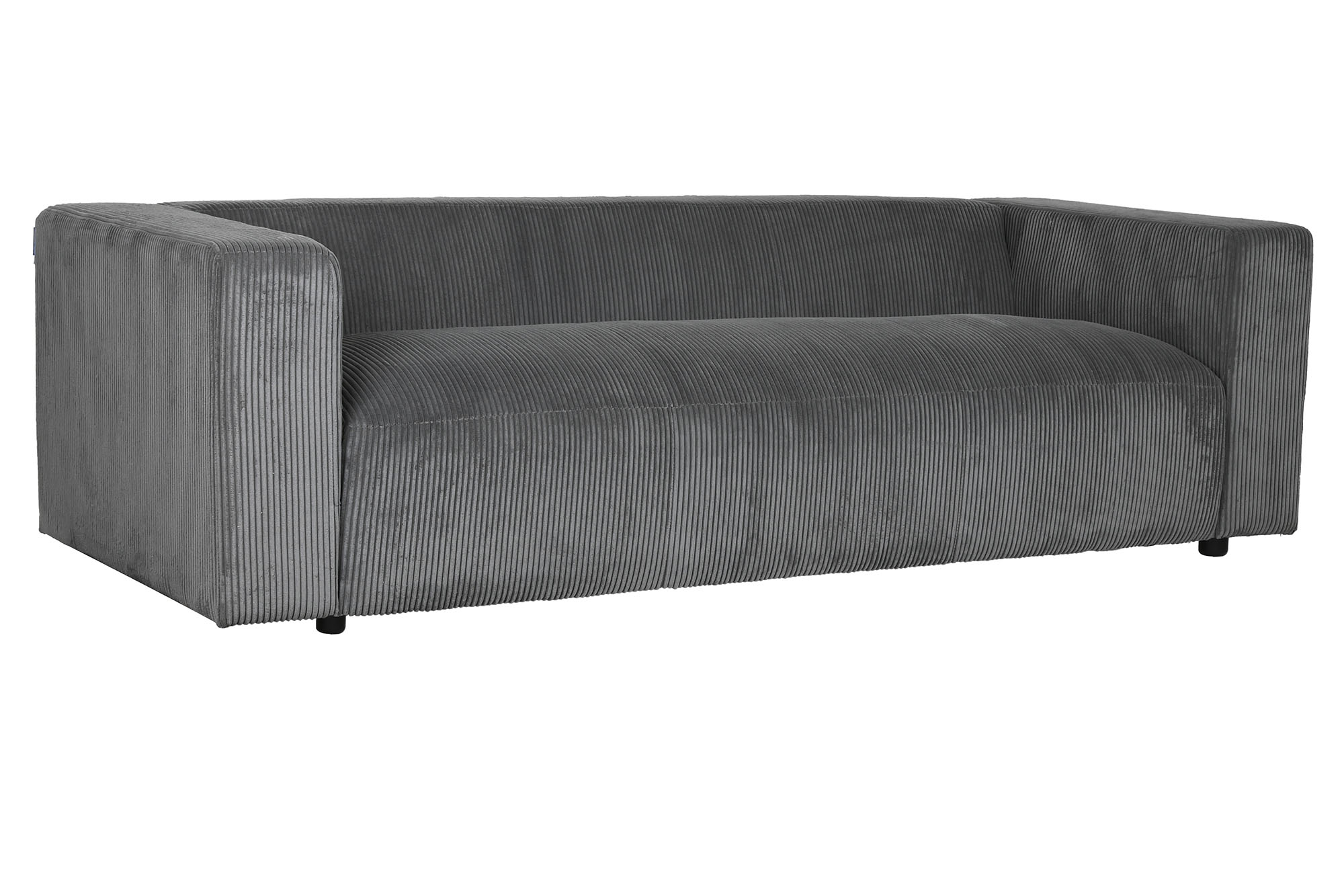 Sofa Poliester 224X95,5X66,5 Pana Gris Claro