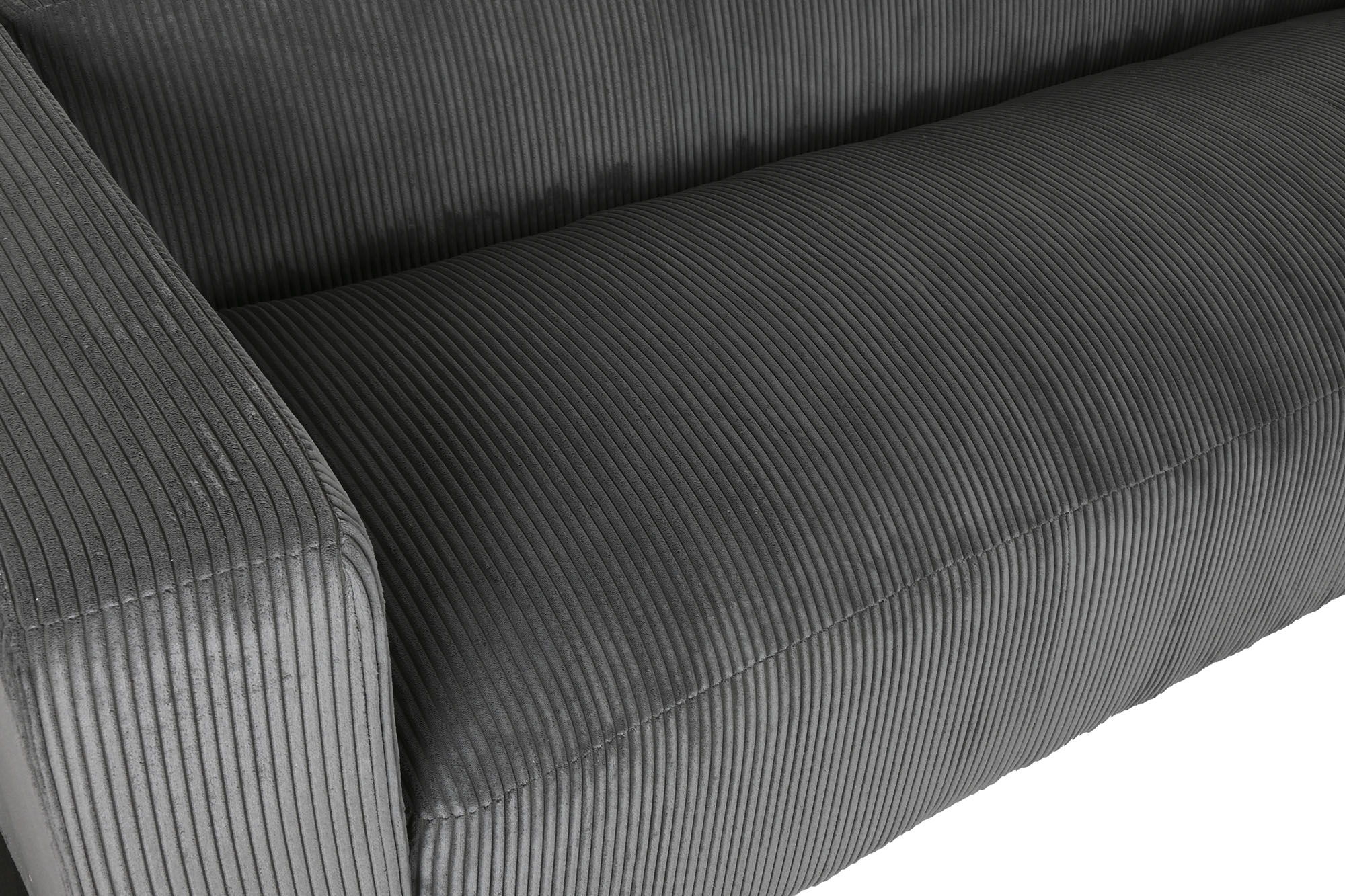 Sofa Poliester 224X95,5X66,5 Pana Gris Claro