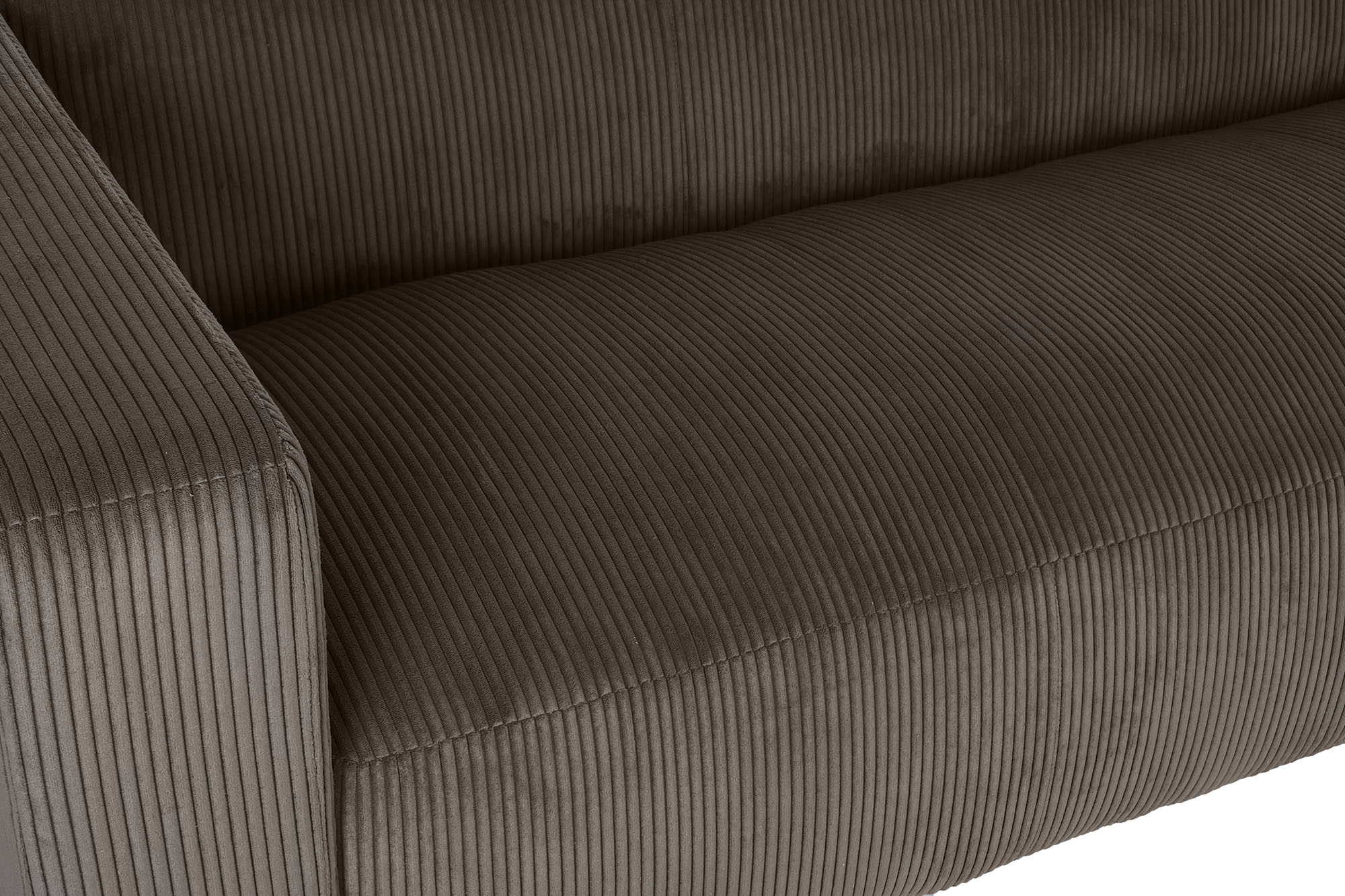 Sofá de poliéster 224x95,5x66,5 marrom