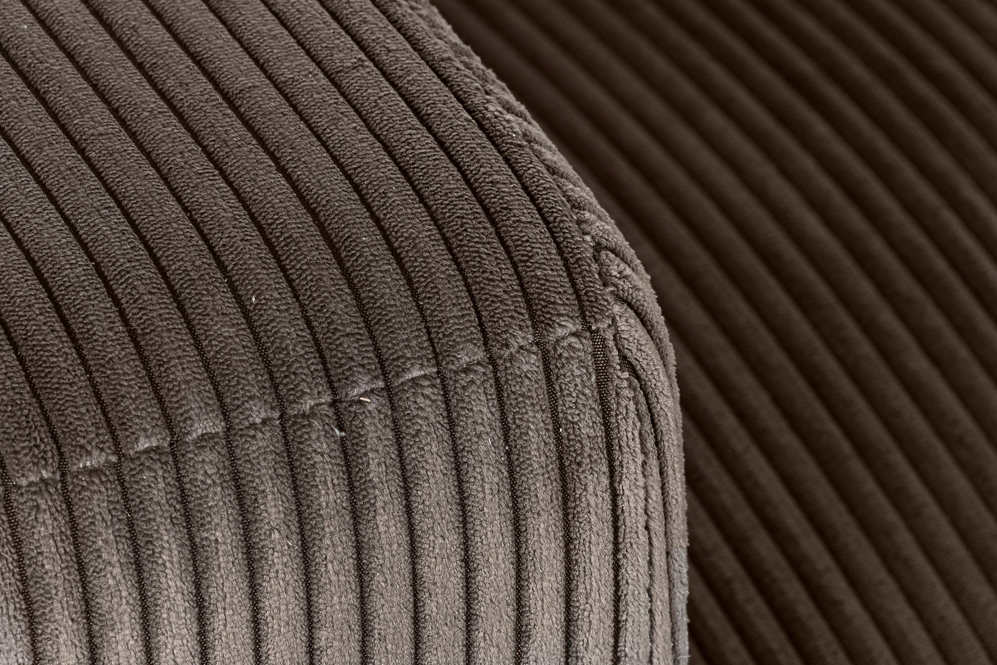 Sofá de poliéster 224x95,5x66,5 marrom