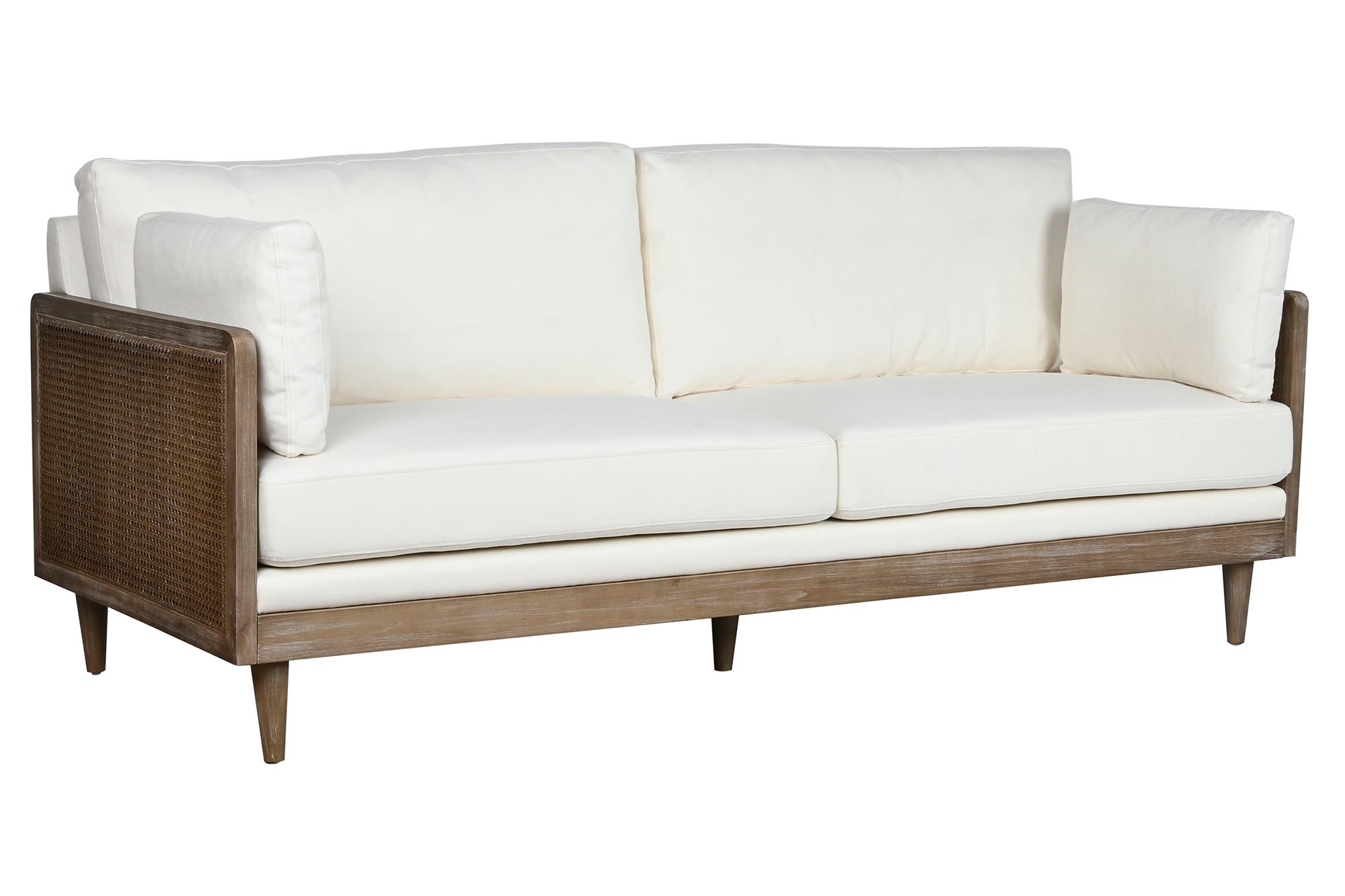 Sofá de poliéster rattan 208 x 86 x 88 marrom