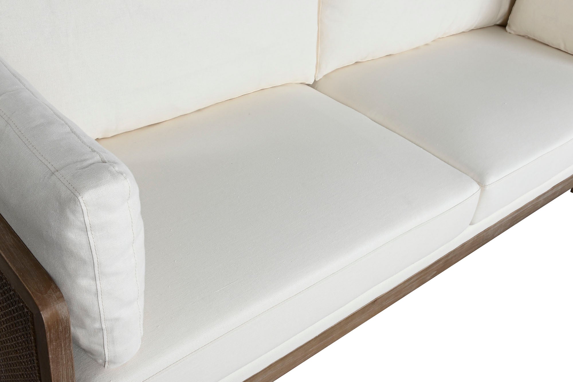 Sofá de poliéster rattan 208 x 86 x 88 marrom