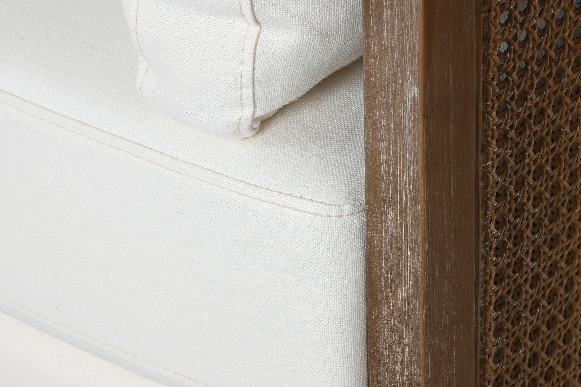 Sofá de poliéster rattan 208 x 86 x 88 marrom