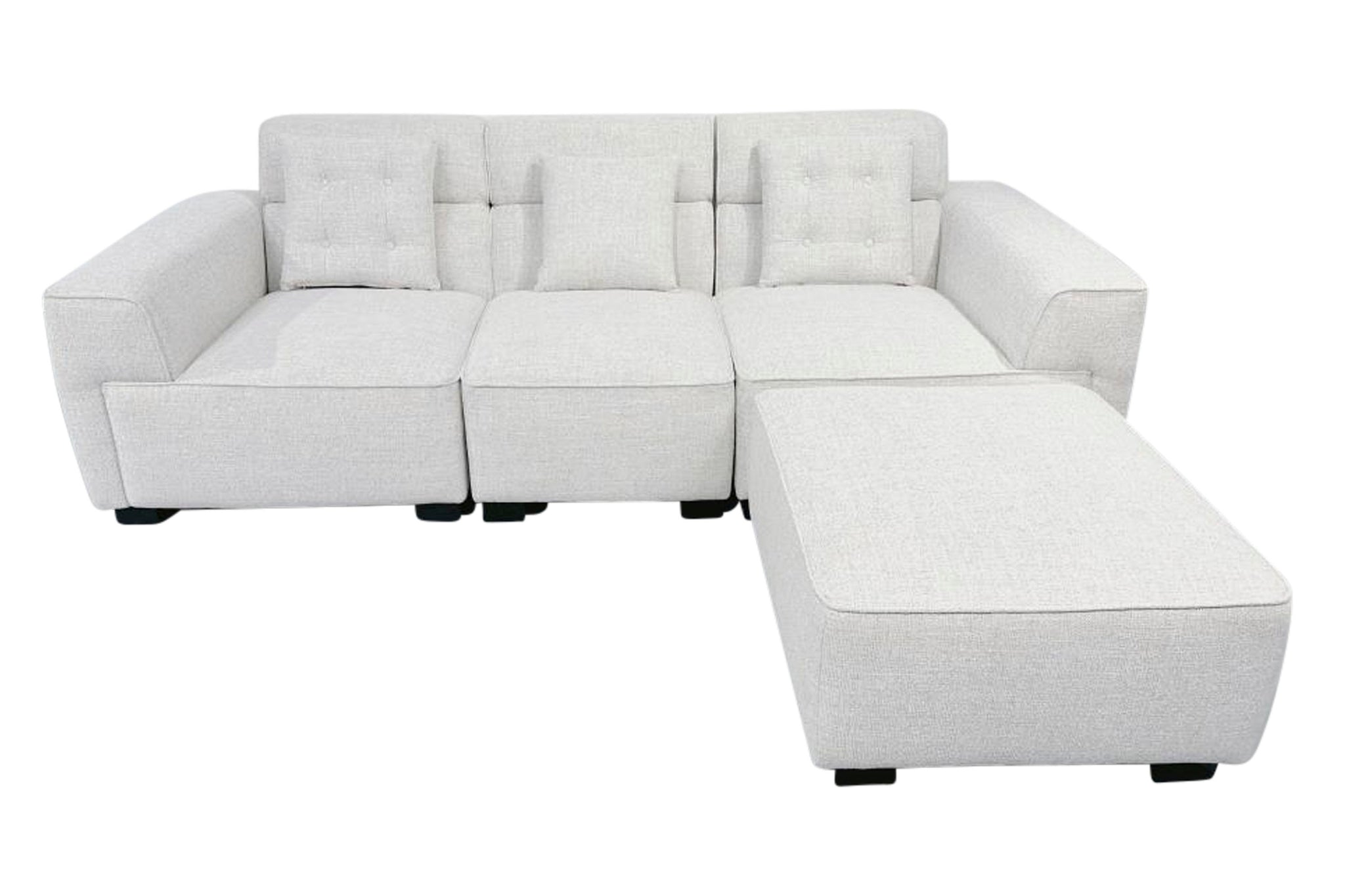 Sofa Poliester 231X170X82 Modular Gris