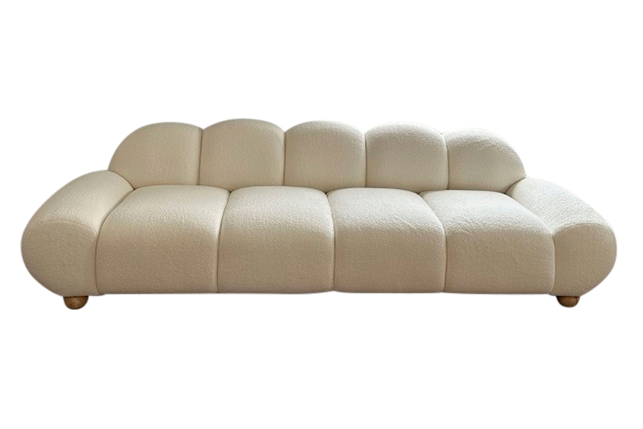 Sofa Poliester Madera 284X103X83 Blanco