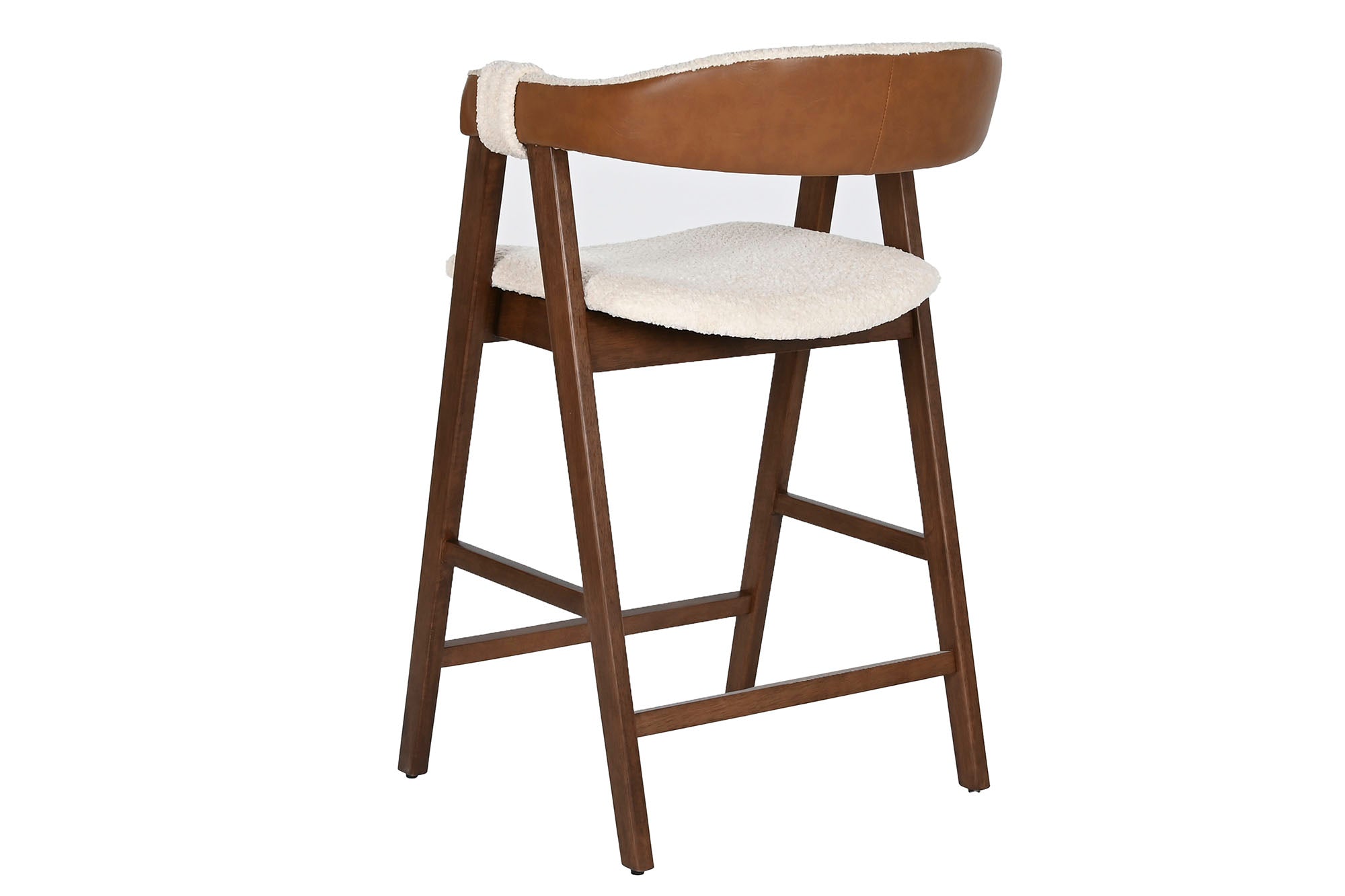 Rubber Wood Stool 54X58X86 White Loop