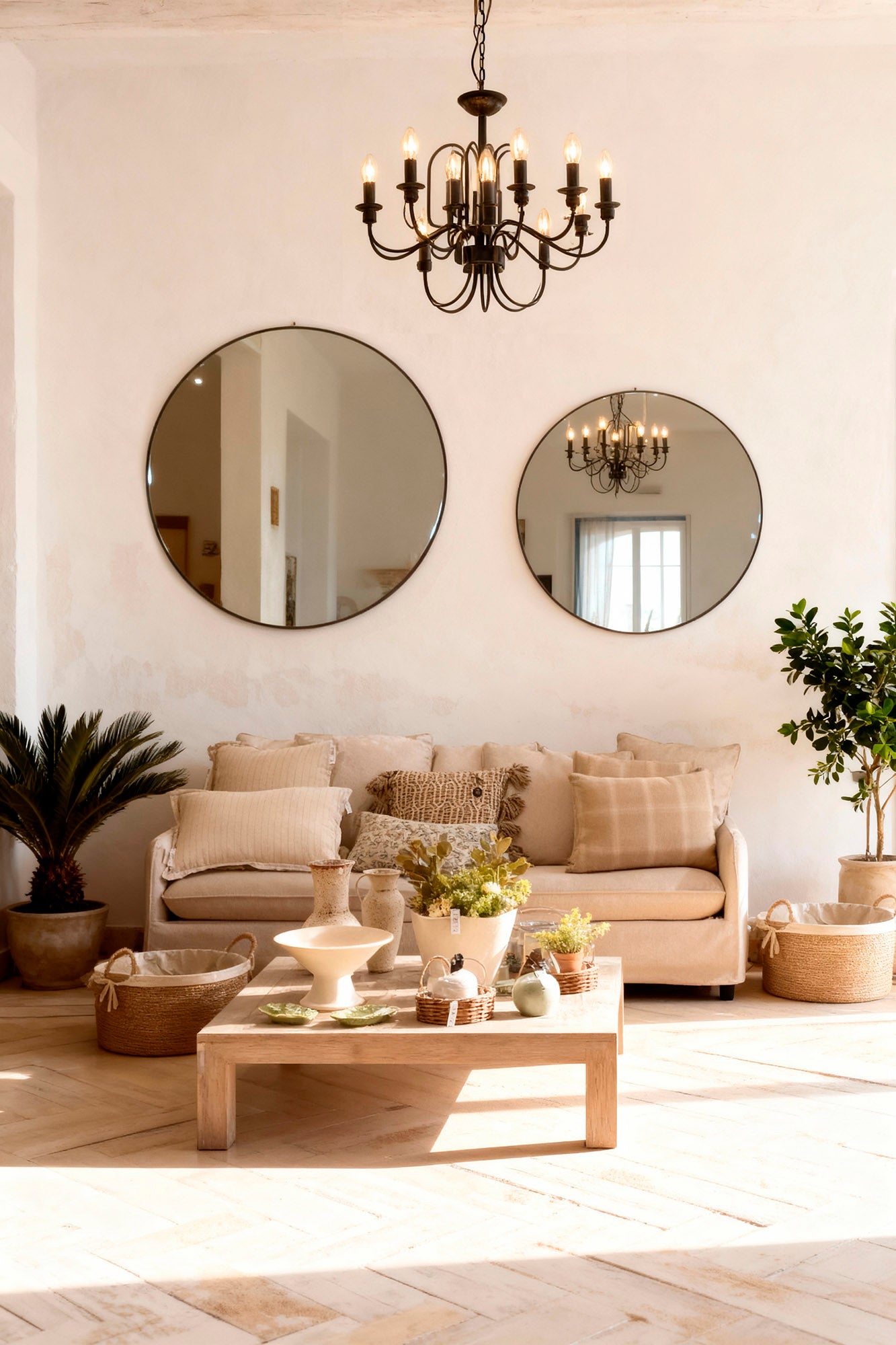 Sofá de poliéster 196x85x90 ​​capa removível bege