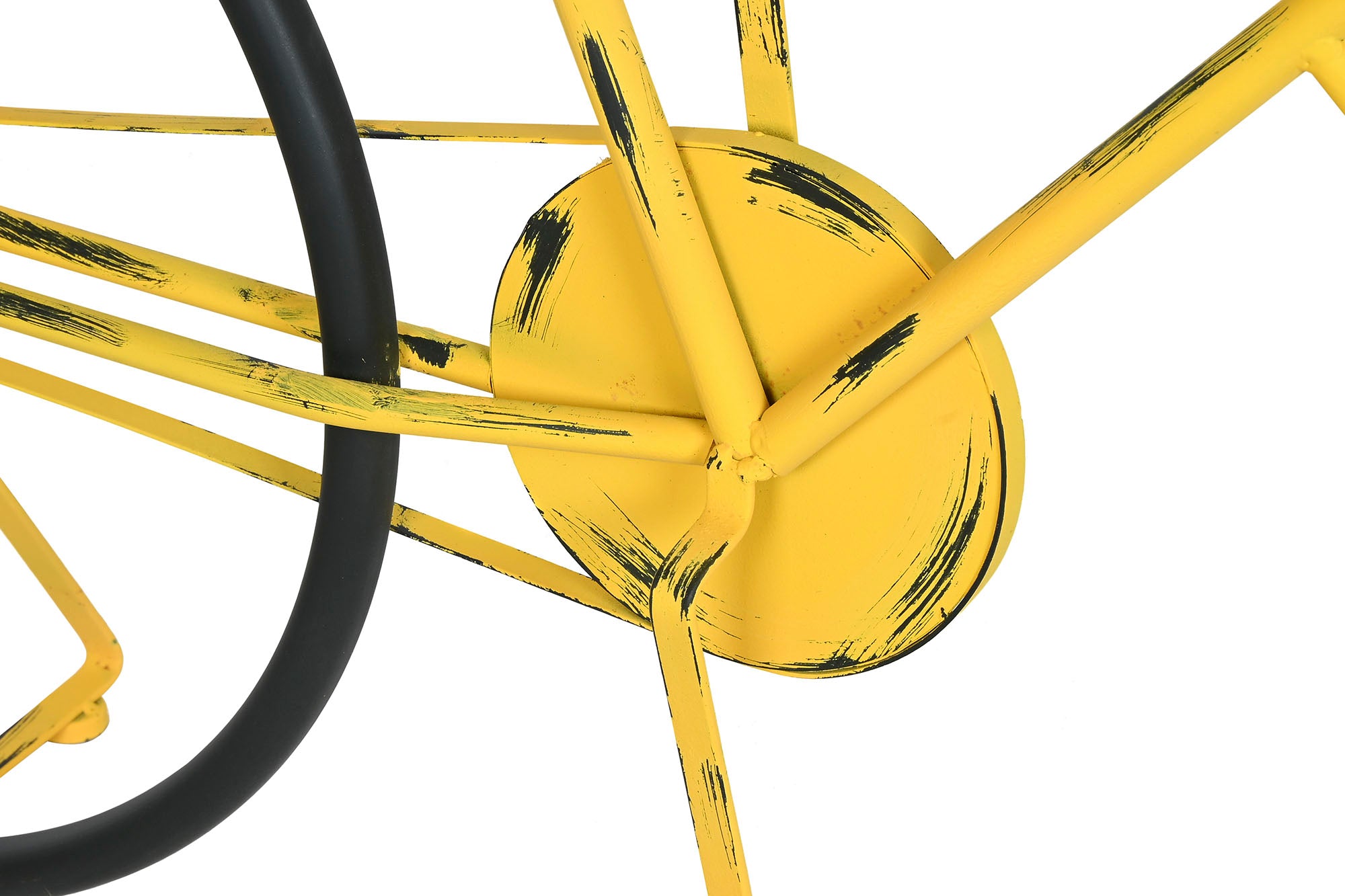 Consola Metal Madera 160X40X88 Bicicleta Amarillo