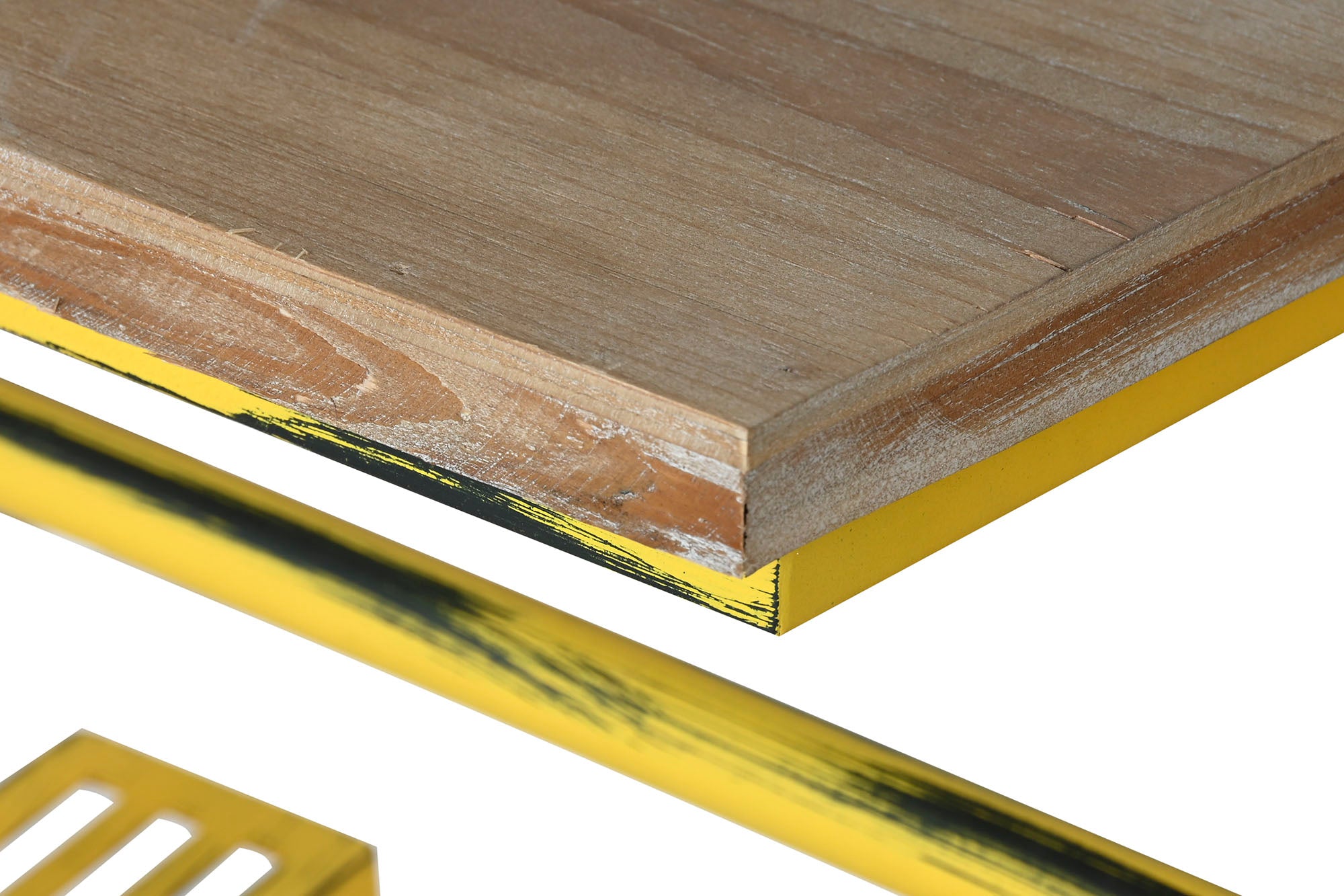 Consola Metal Madera 160X40X88 Bicicleta Amarillo