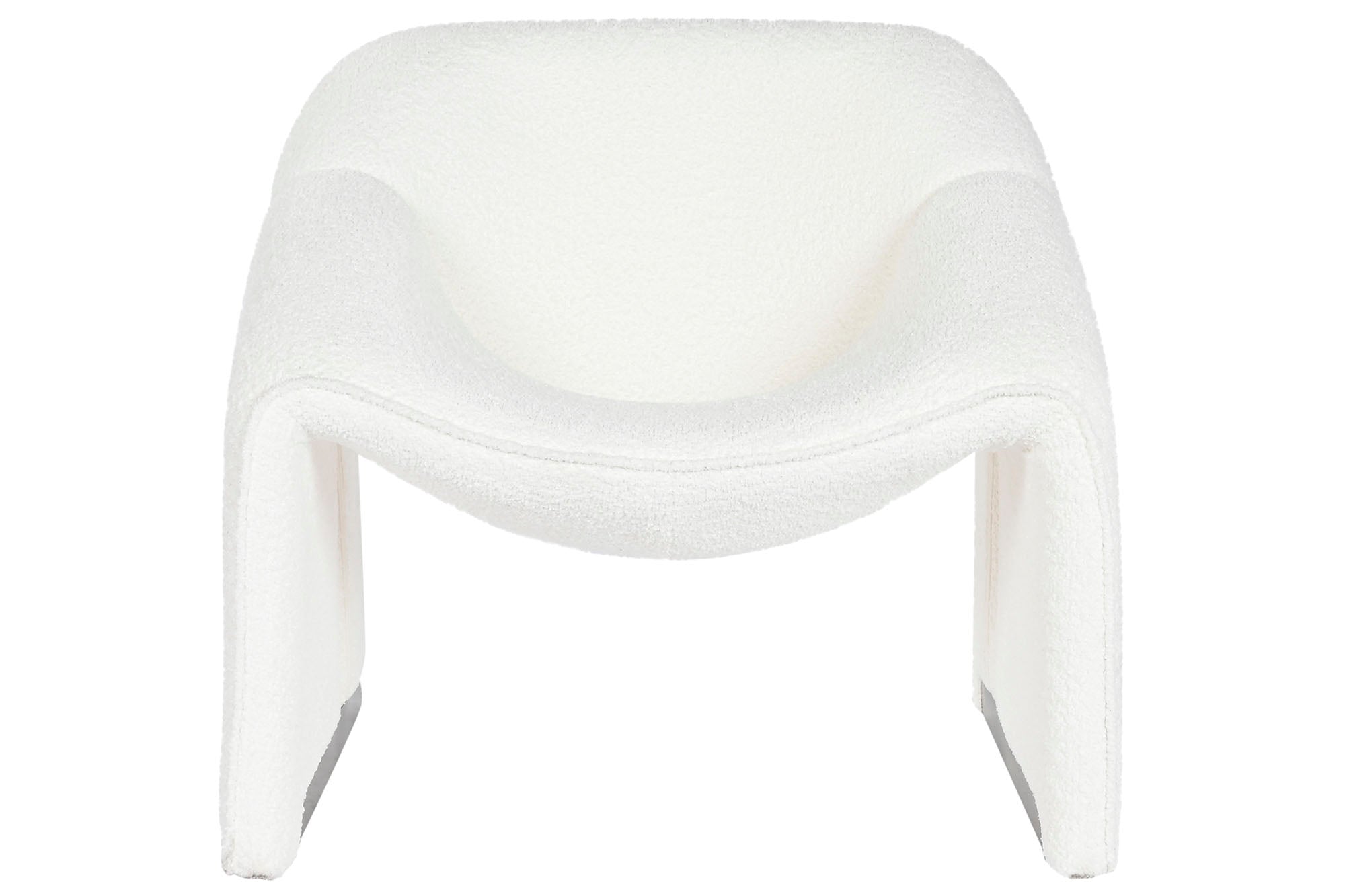 Sillon Metal Poliester 84X64X74 Bucle Blanco