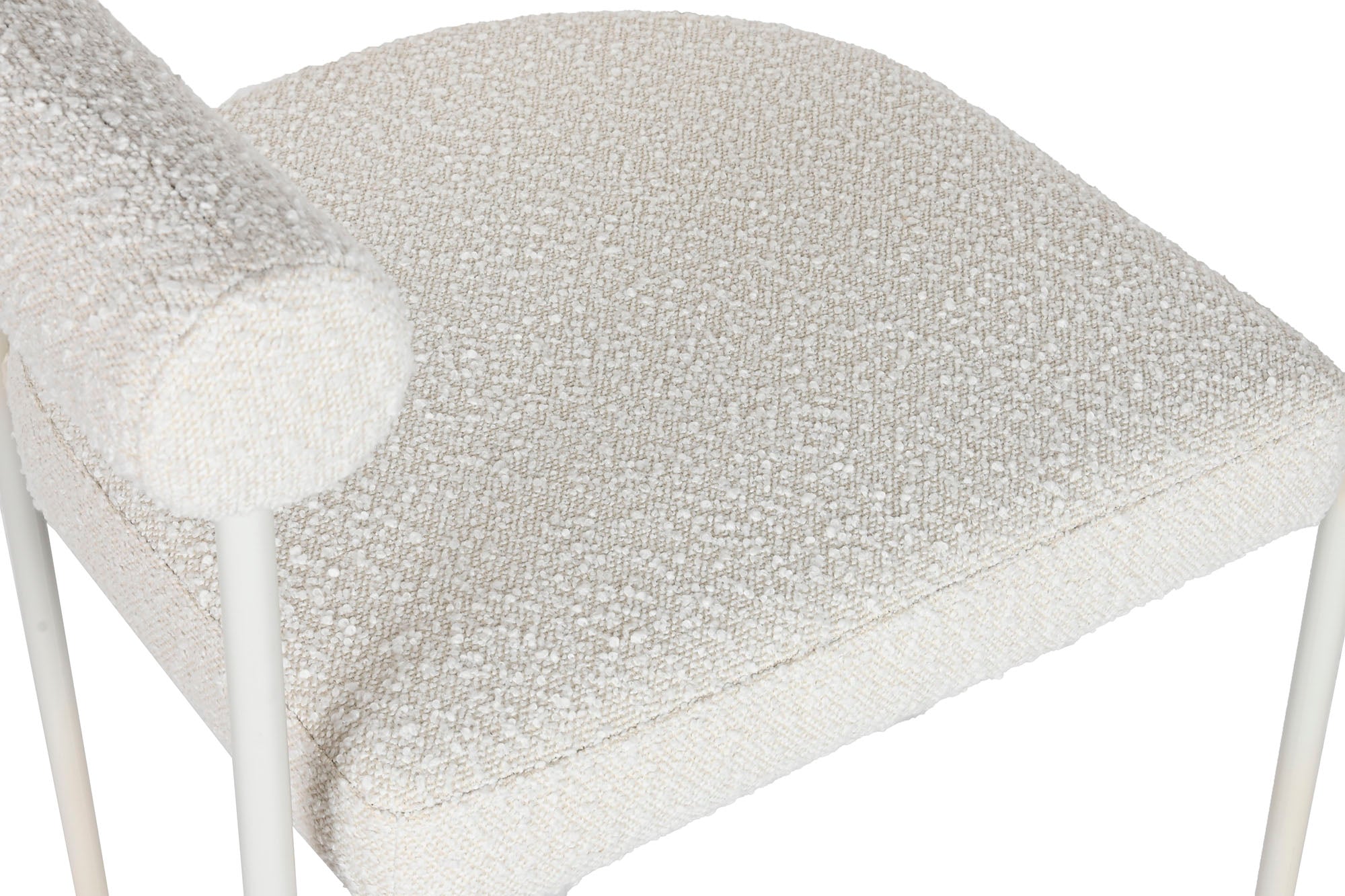 Polyester Metal Chair 64X75X82 White Loop