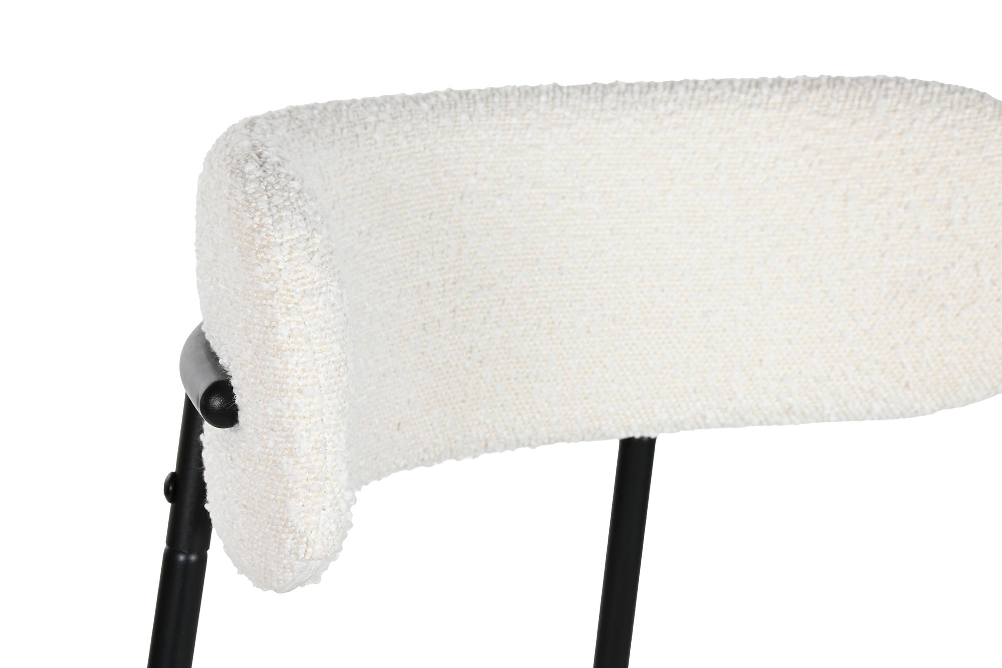 Taburete Metal Poliester 53X48X97 Bucle Blanco