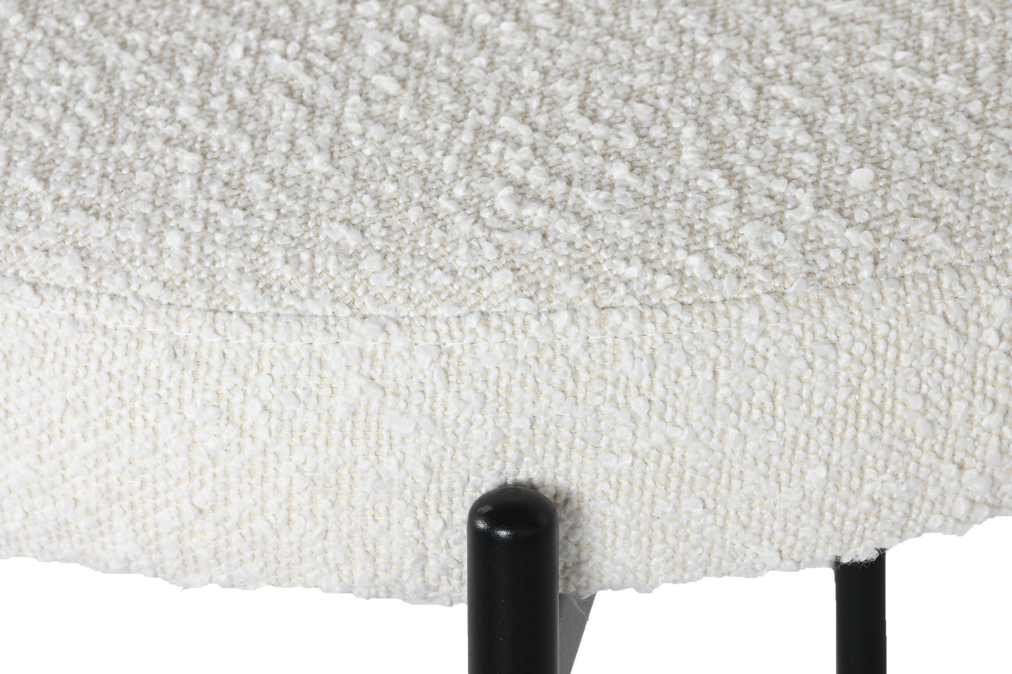 Taburete Metal Poliester 53X48X97 Bucle Blanco