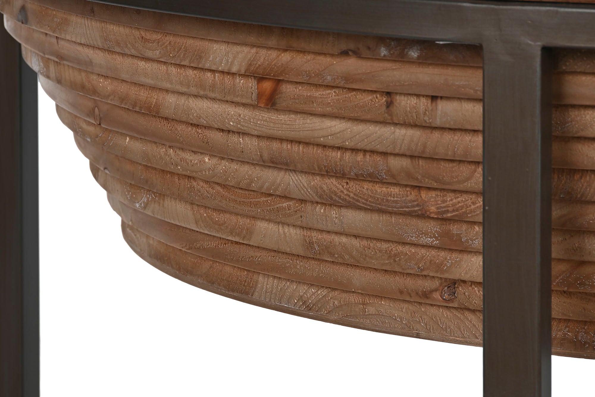 Mesa de Centro de Vidro Fir 102X102X46 Preta