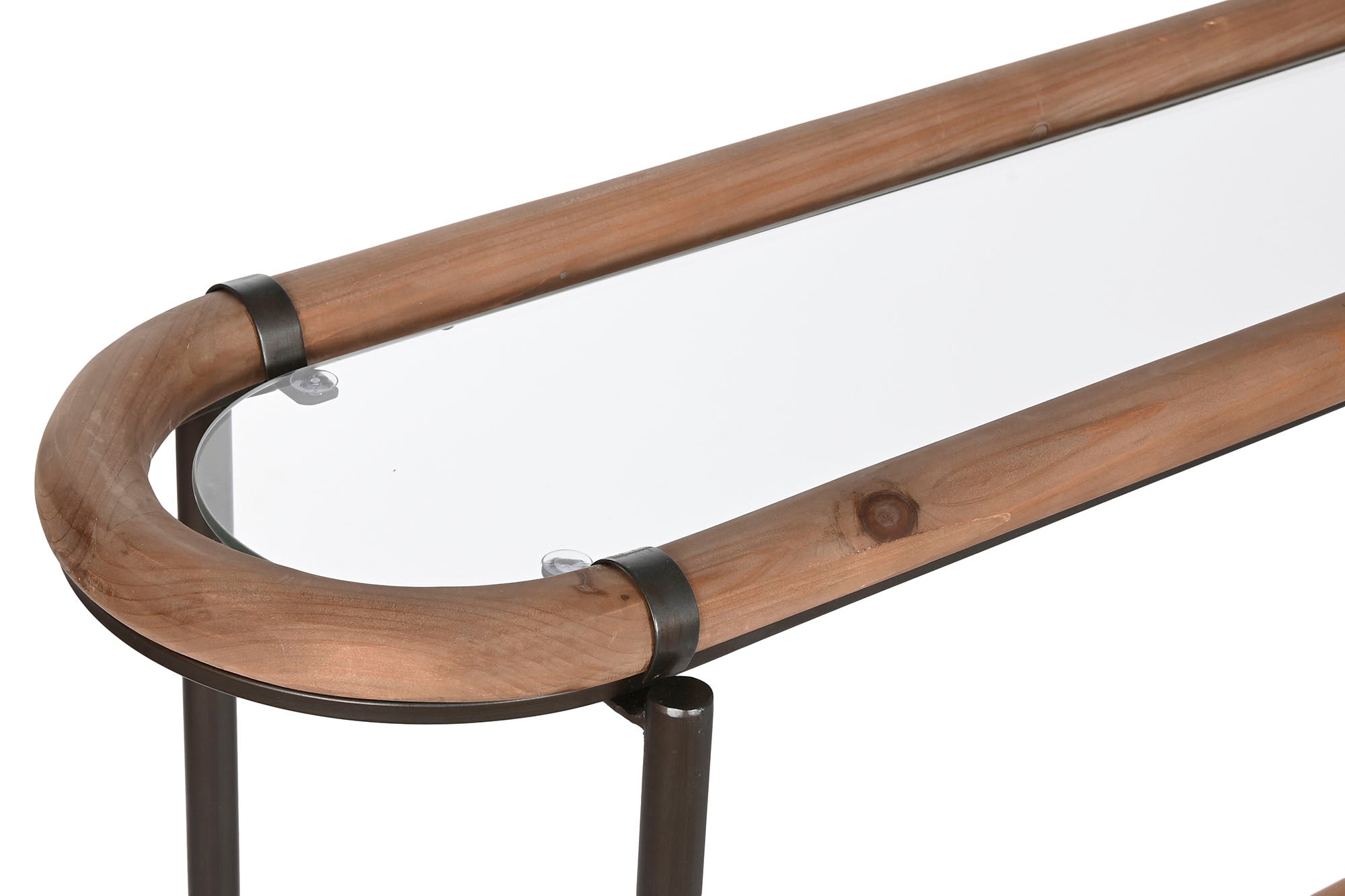 Consola Abeto Cristal 131X36X81 Natural
