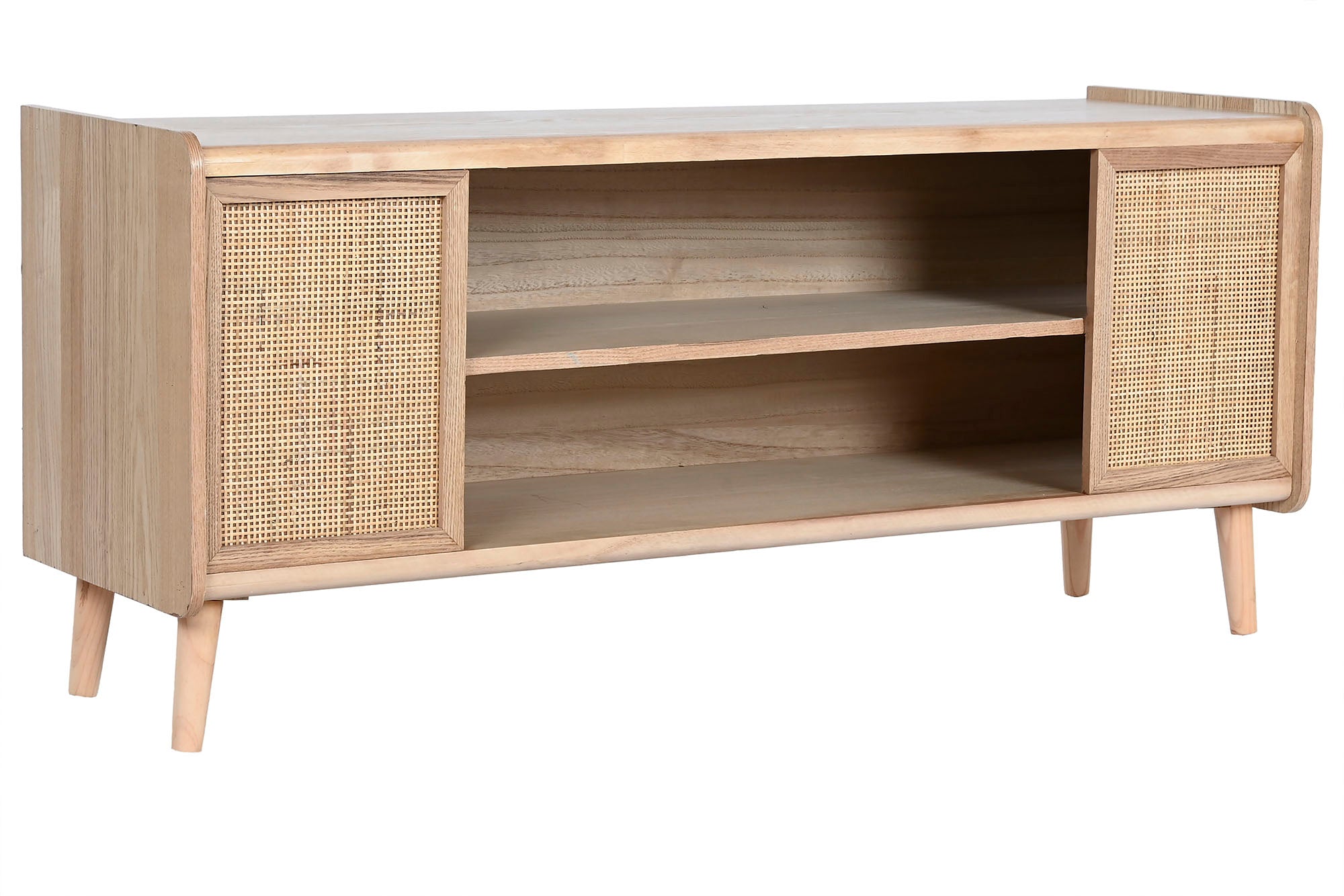 Mueble Tv Paulownia Ratan 120X35X54 Natural