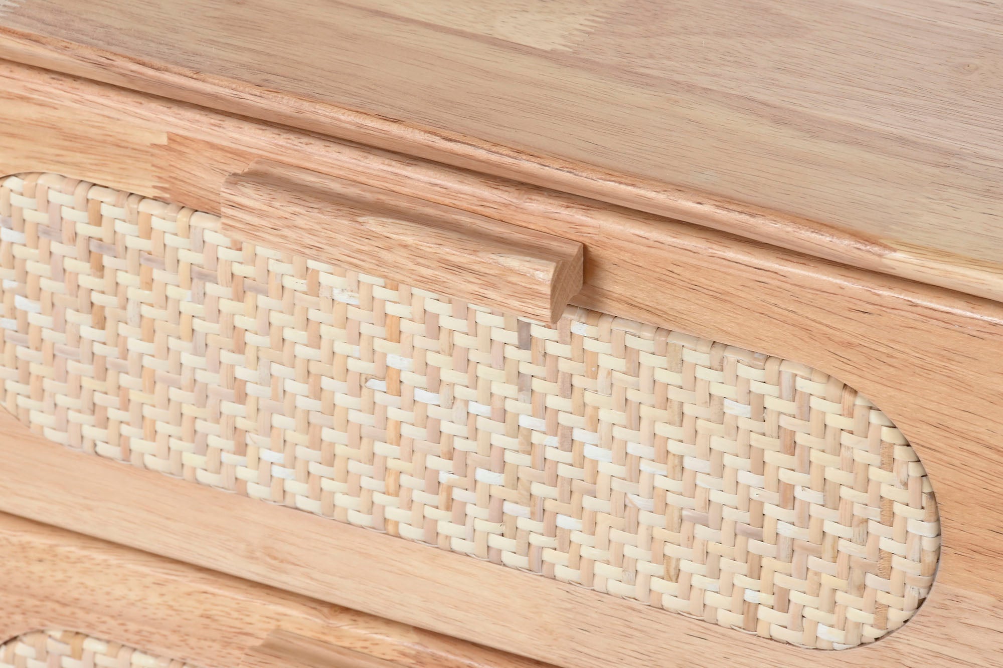 Mueble Tv Rubberwood Ratan 120X30X48 Natural