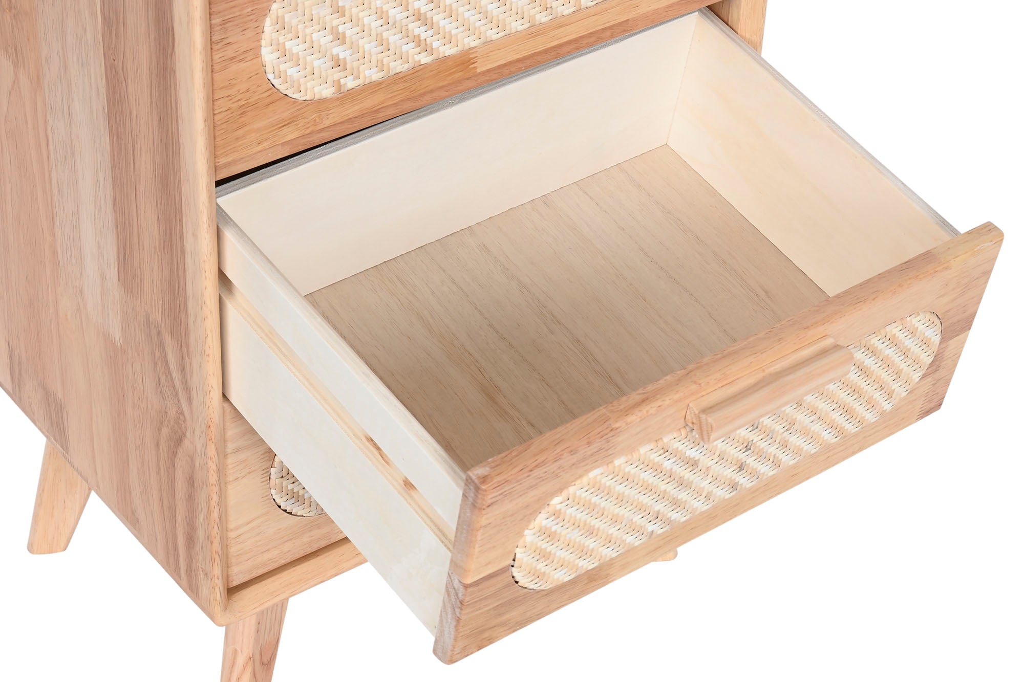 Cajonera Rubberwood Ratan 40X30X93 Natural