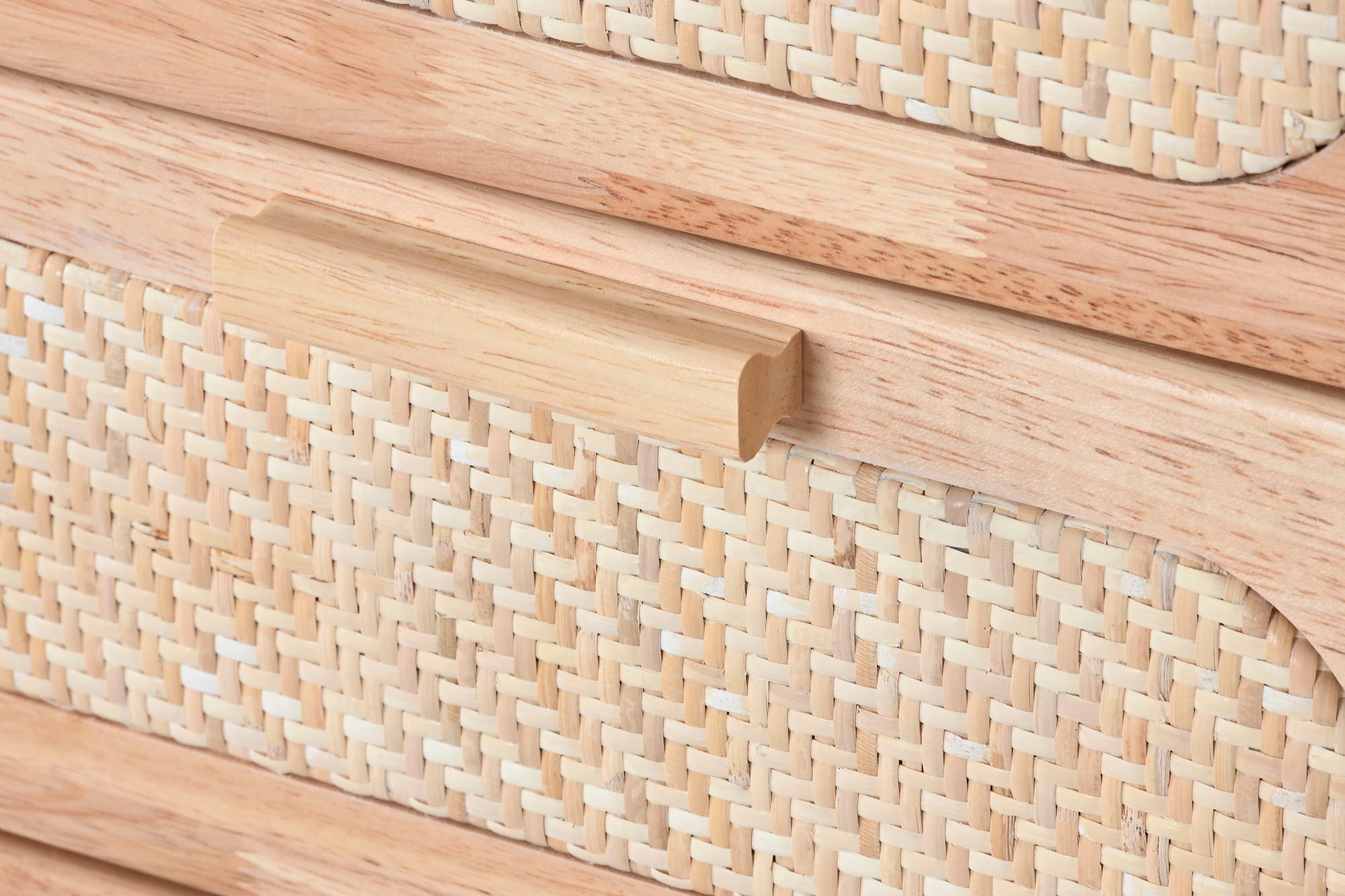 Cajonera Rubberwood Ratan 40X30X93 Natural