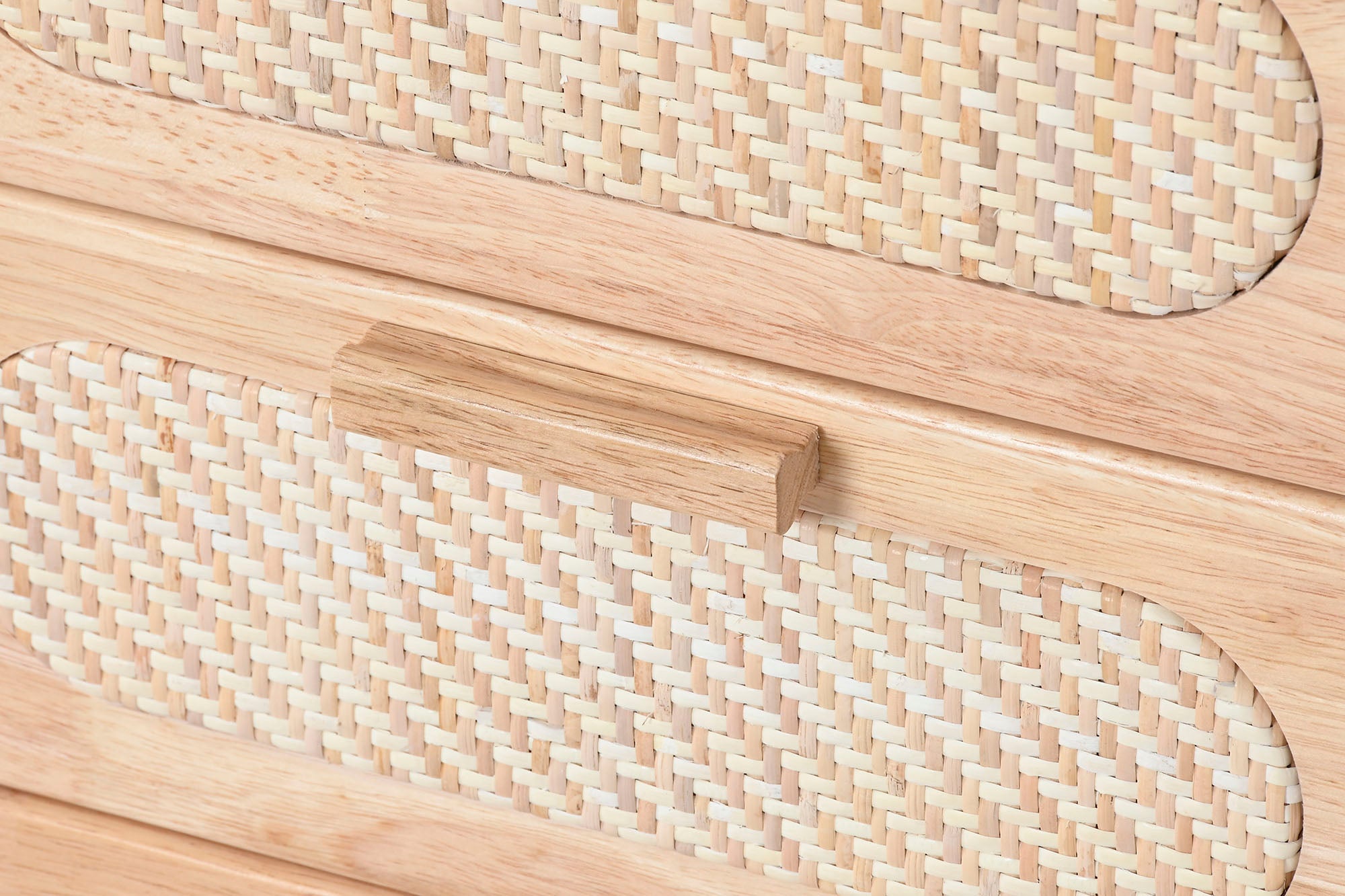 Cajonera Rubberwood Ratan 40X30X63 Natural