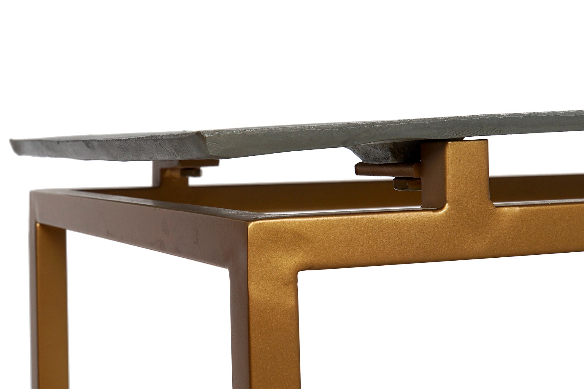Consola Set 3 Metal Aluminio 109,5X37,5X80 Gris