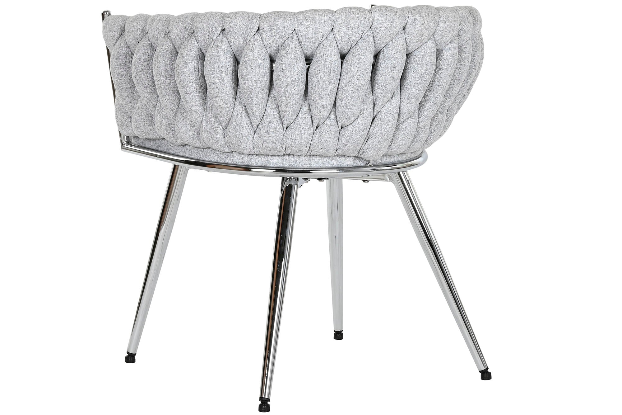 Silla Poliester Metal 48X41,5X76 Trenzada Gris