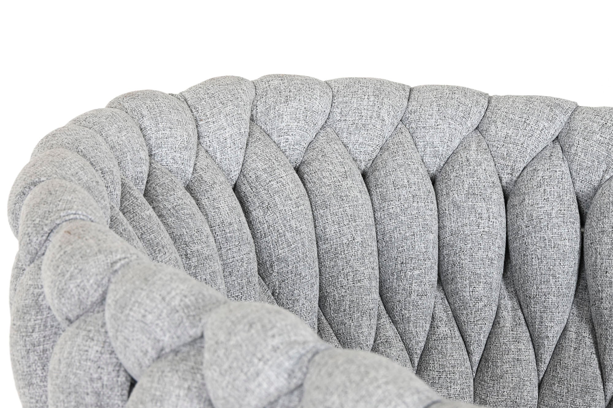 Polyester Metal Chair 48X41.5X76 Gray Braided