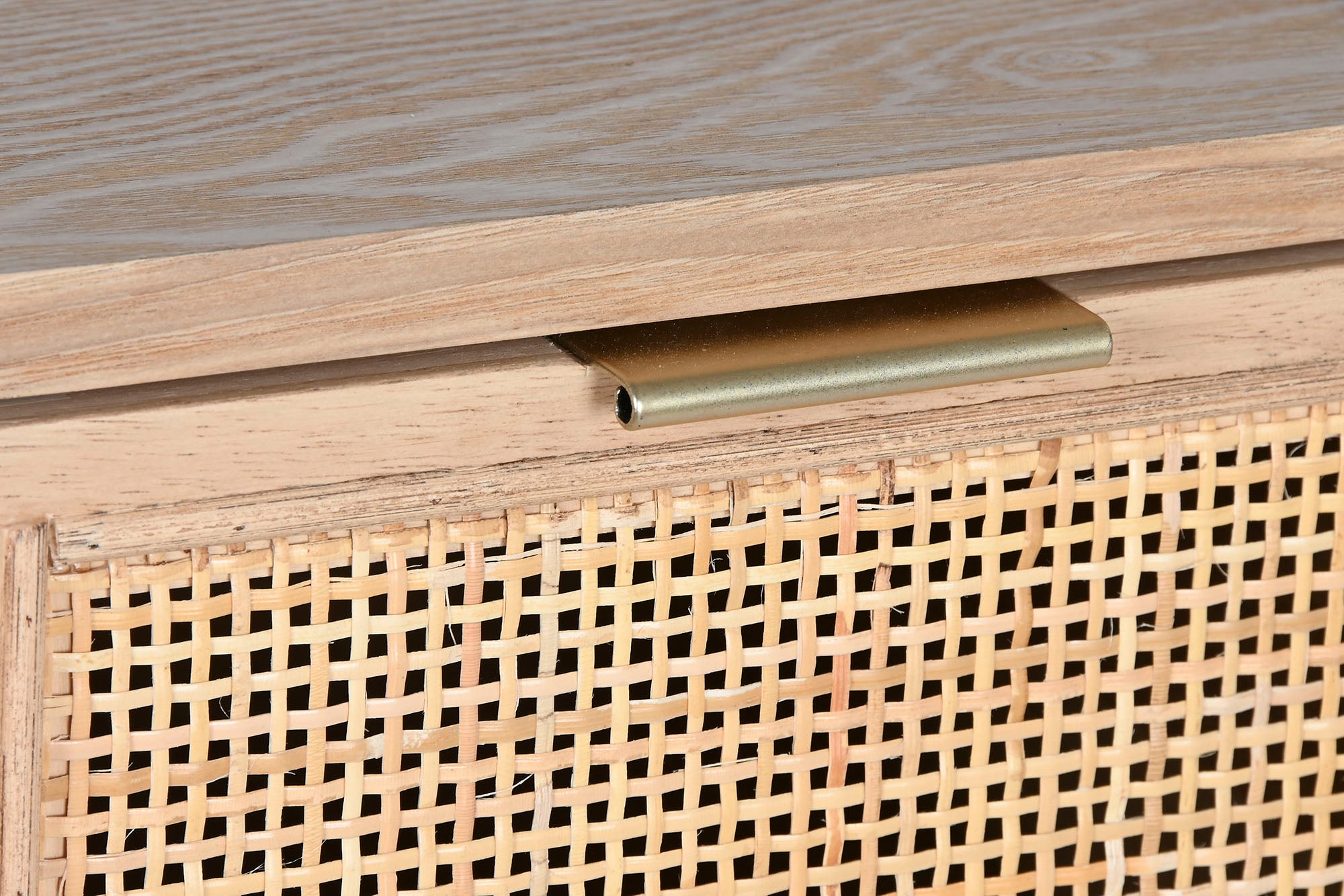 Fir Rattan Chest of Drawers 48x35x105 Natural