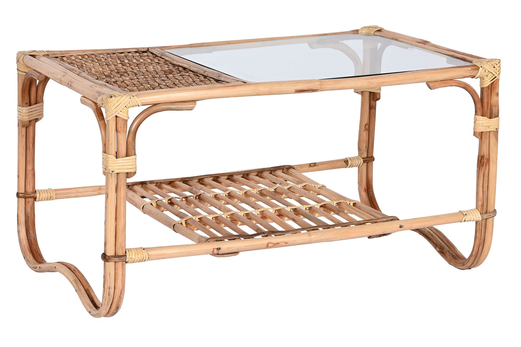 Mesa Centro Ratan Bambu 76X46X40 Natural