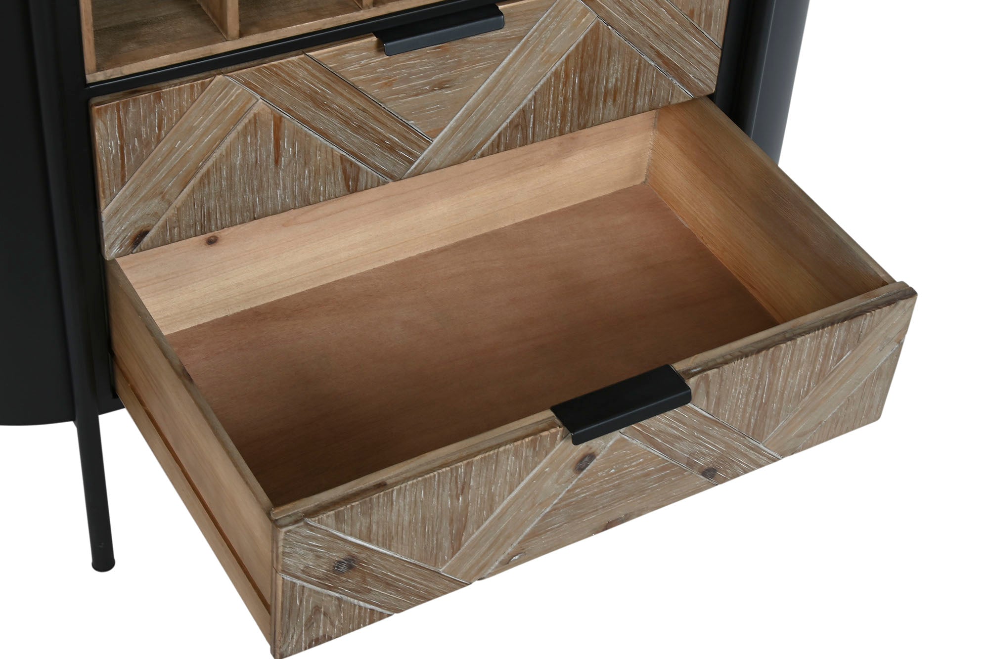 Porta-garrafas de metal Fir 90x36x150 preto