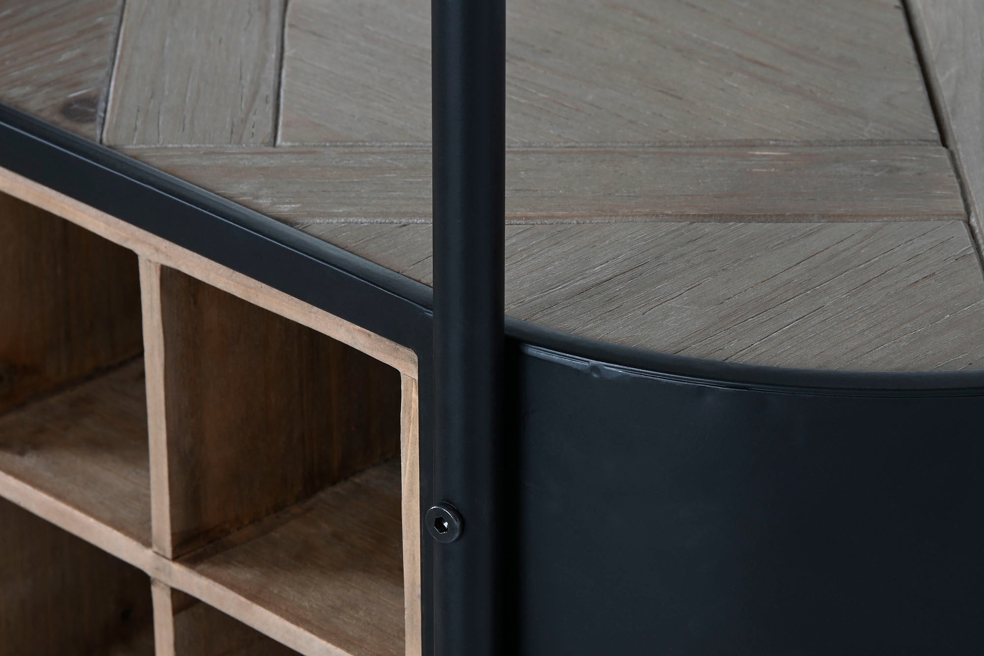 Porta-garrafas de metal Fir 90x36x150 preto