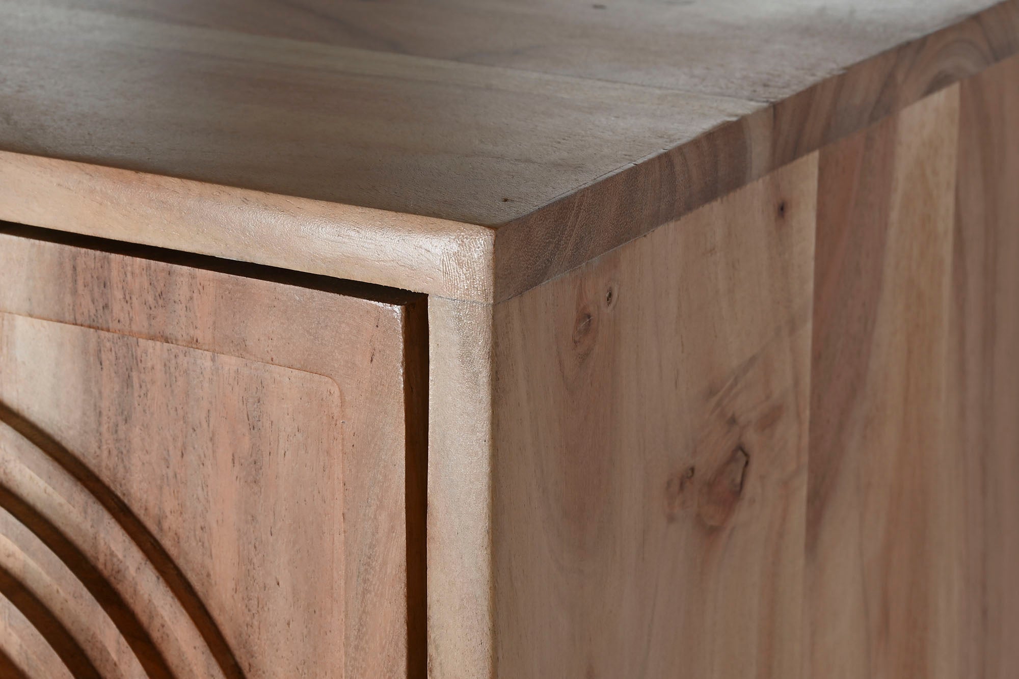 Armario Acacia Metal 90X40X161 Marron