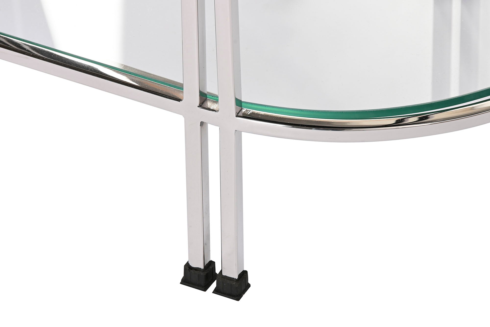 Mesa Lateral em Aço com Espelho 70X35X63 Cromado