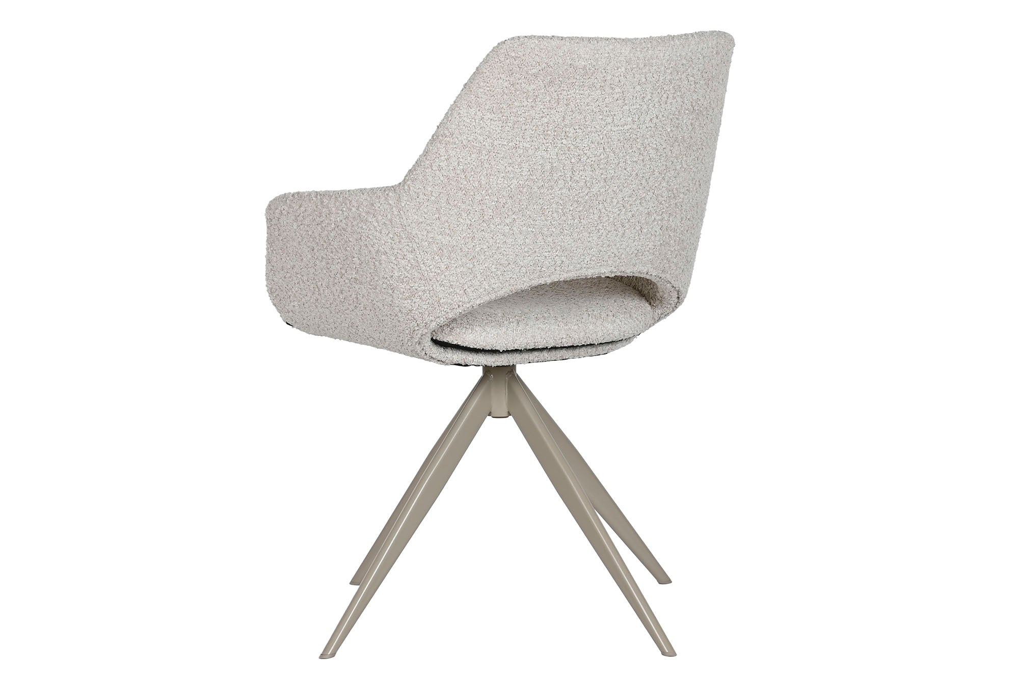 Silla Poliester Metal 61X60X82 Bucle Beige