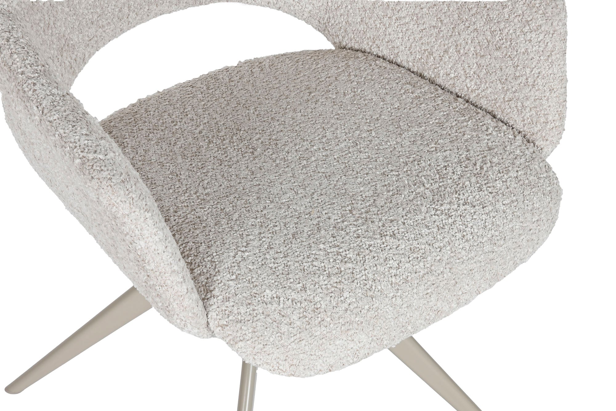 Silla Poliester Metal 61X60X82 Bucle Beige