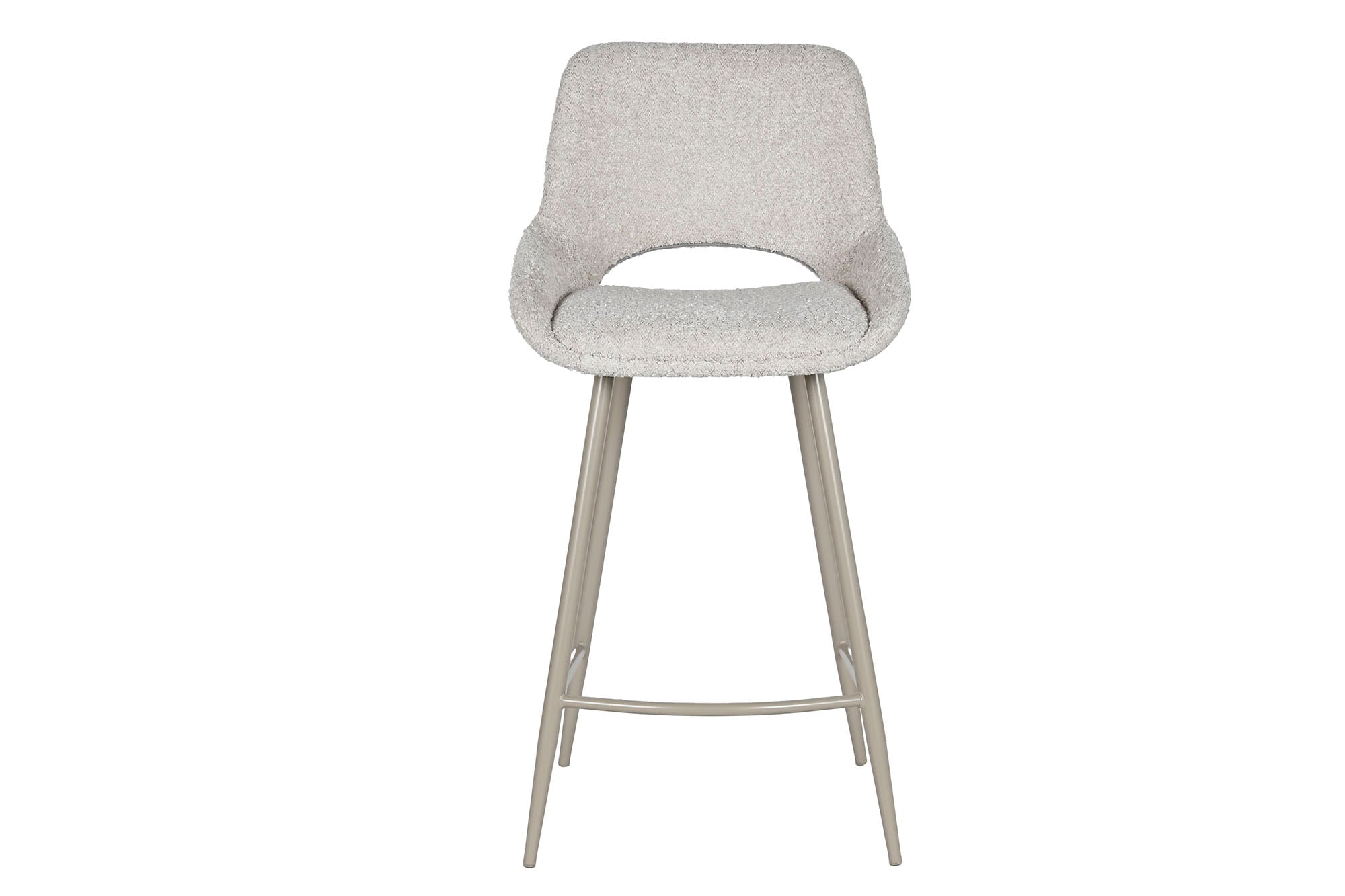 Taburete Poliester Metal 49X55X100 Bucle Beige
