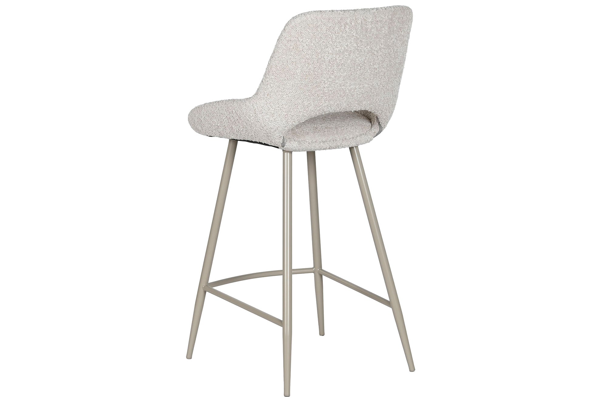 Taburete Poliester Metal 49X55X100 Bucle Beige